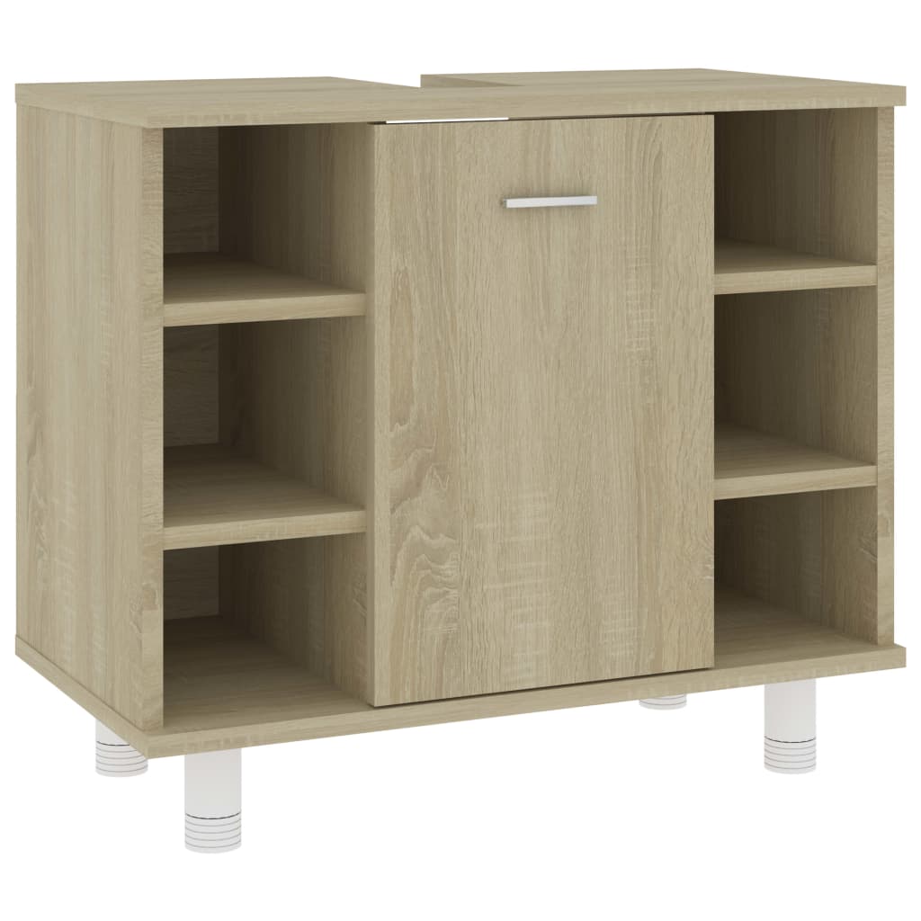 NNEVL Bathroom Cabinet Sonoma Oak 60x32x53.5 cm Chipboard-1
