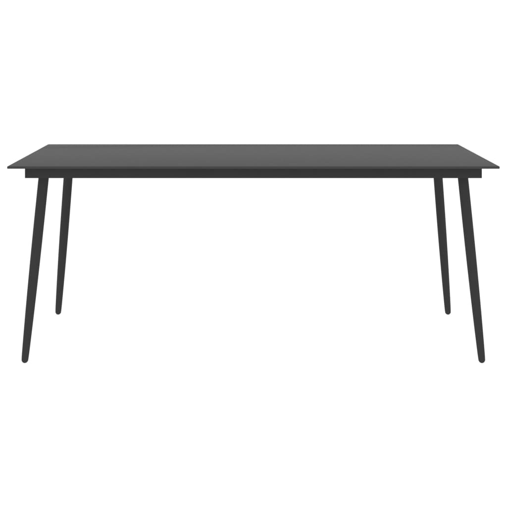 vidaXL Patio Table Outdoor Dining Table Garden Wicker Furniture PE Rattan-1