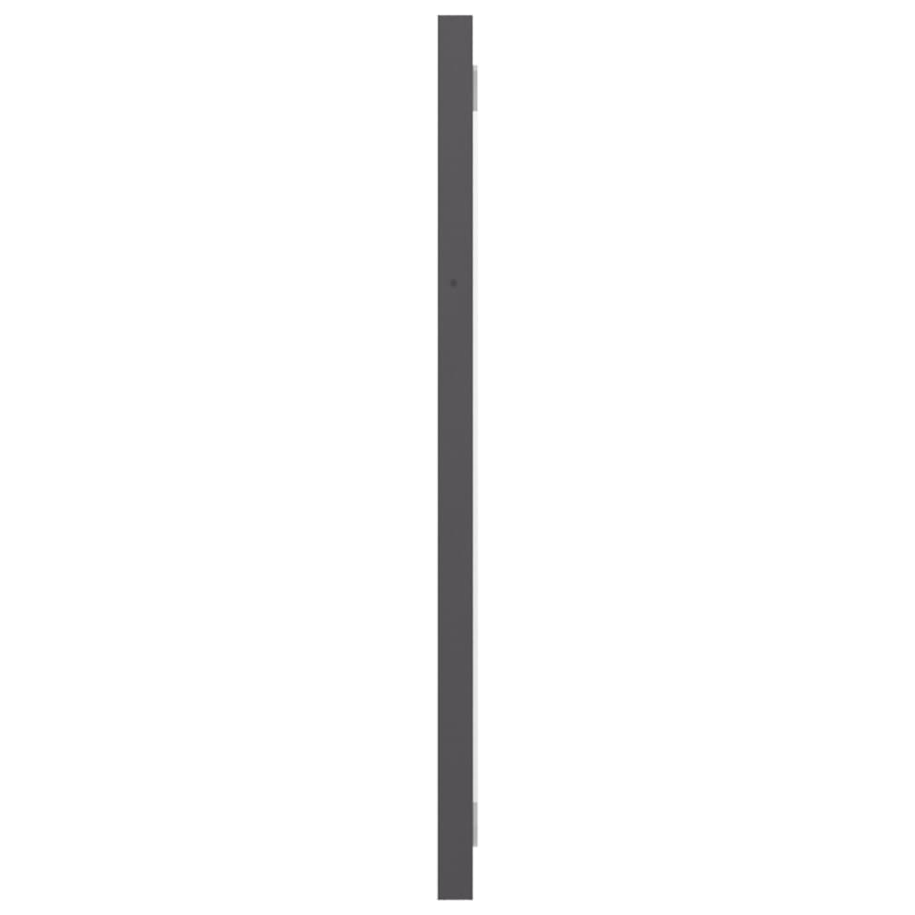 NNEVL Bathroom Mirror High Gloss Grey 100x1.5x37 cm Chipboard-3