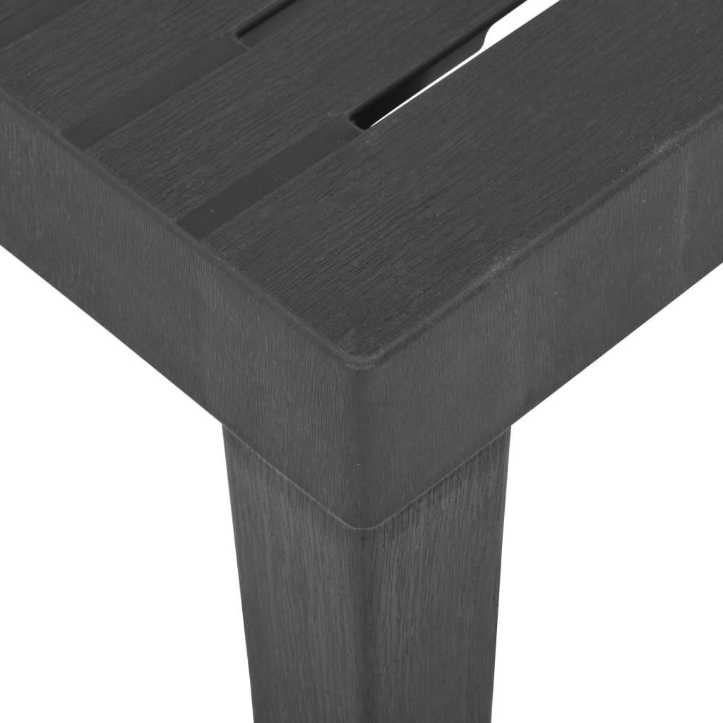 vidaXL Patio Table Outdoor Dining Table Garden Porch Camping Furniture Plastic-0