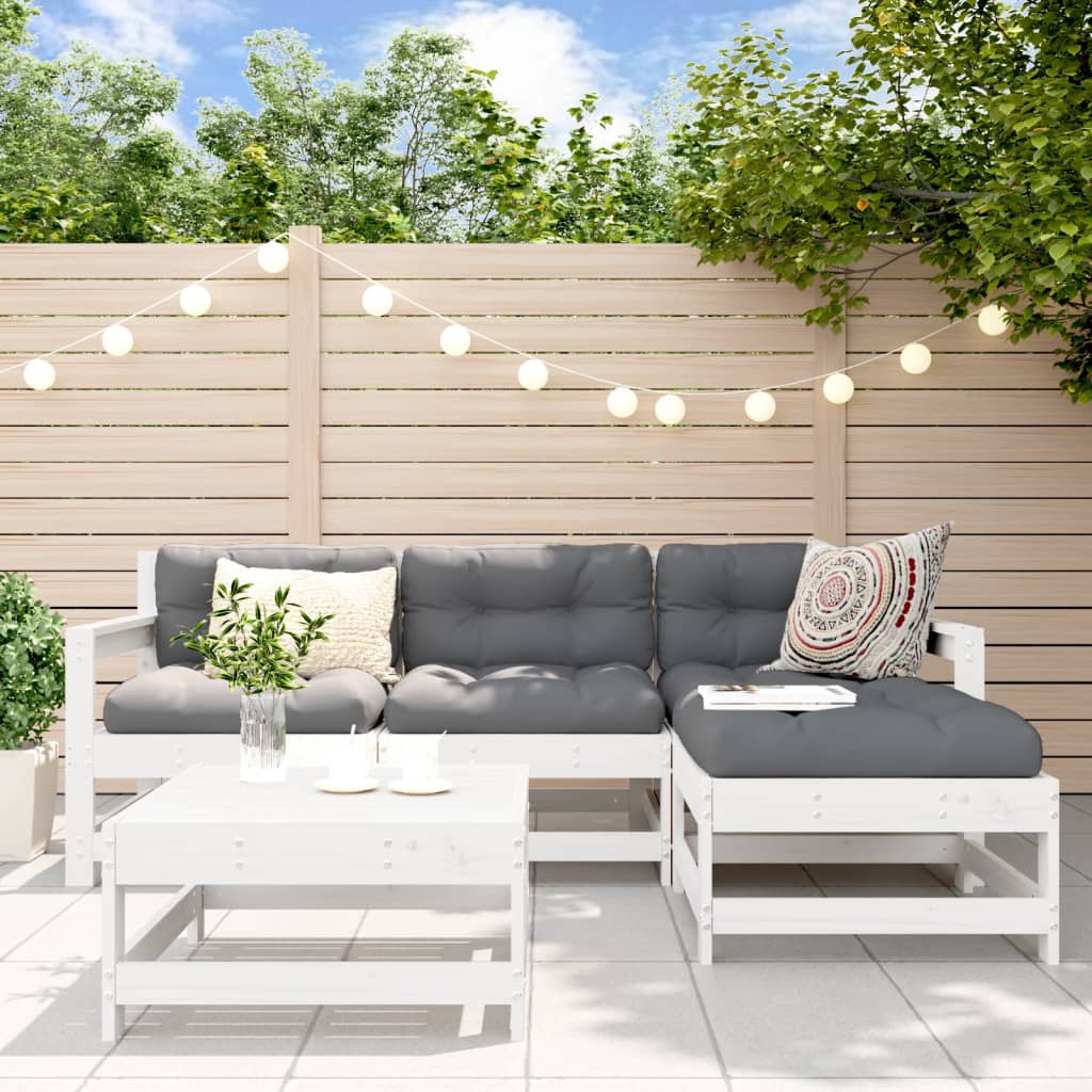 vidaXL Patio Lounge Set Outdoor Garden Furniture Set 5 Piece Solid Wood Pine-5
