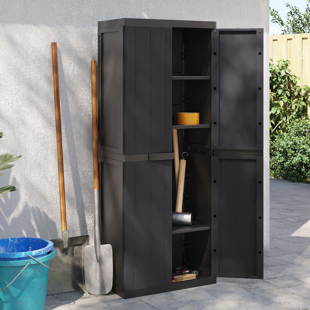 vidaXL Outdoor Storage Cabinet Utility Cupboard Garden Patio Furniture PP-5