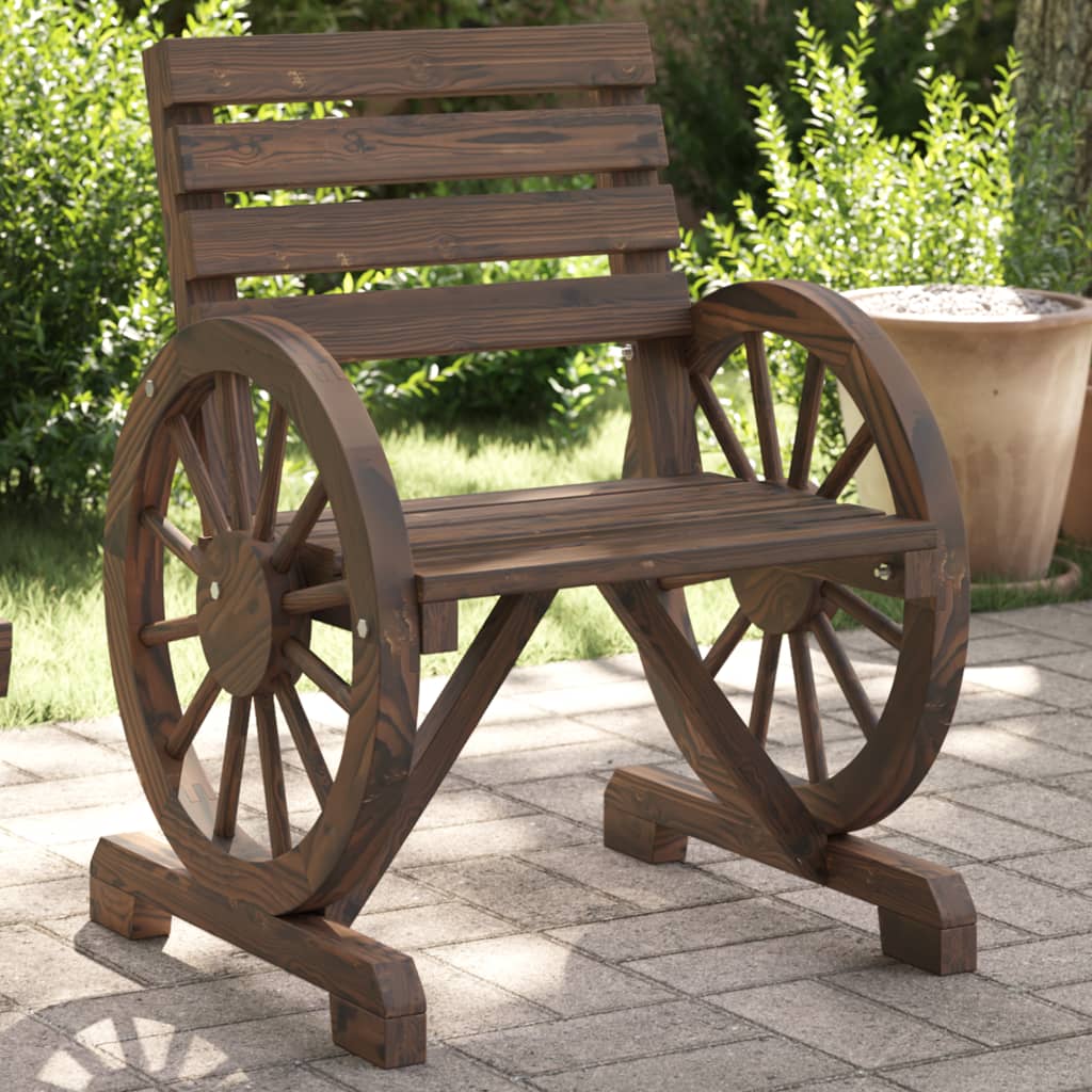 vidaXL Patio Chairs Outdoor Garden Seating Furniture 4 Pcs Solid Wood Fir-2