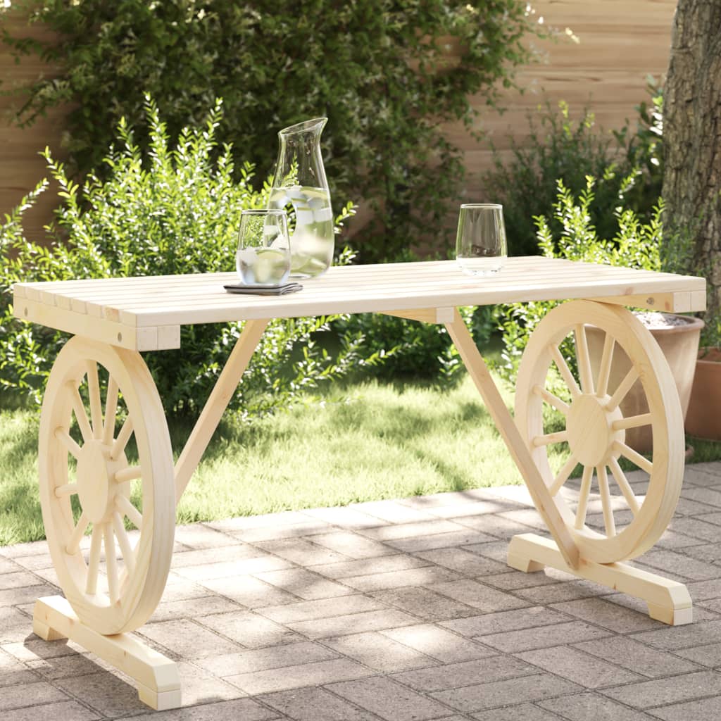 vidaXL Patio Table Outdoor Garden Terrace Balcony Furniture Solid Wood Fir-1