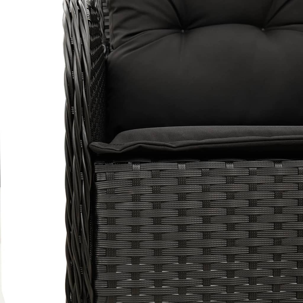 vidaXL Patio Dining Set with Cushions Outdoor Garden Furniture Poly Rattan-4