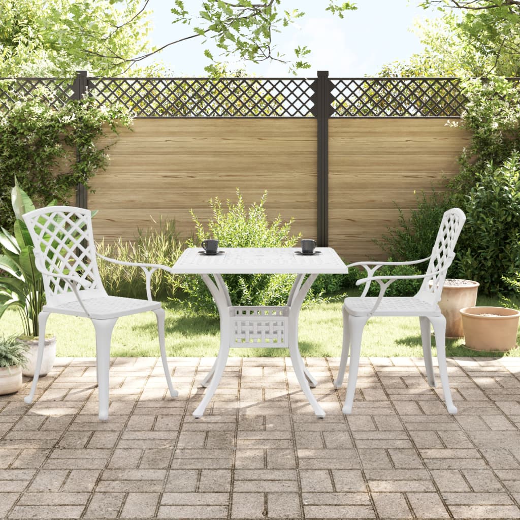 vidaXL Bistro Set Table and Chair Garden Outdoor Patio Furniture Cast Aluminum-5