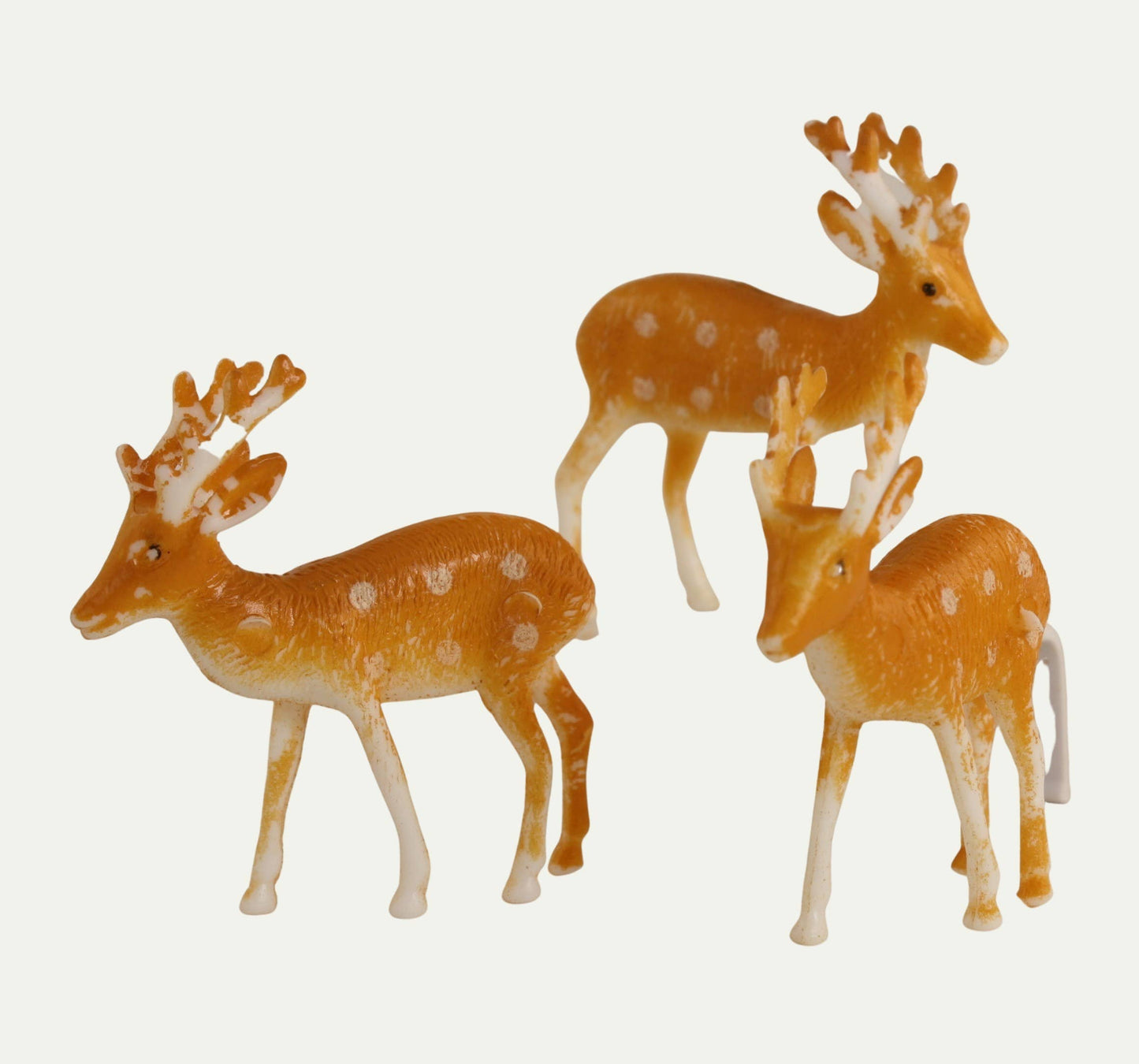 Retro Plastic Reindeer 1.5" - 4pcs-4