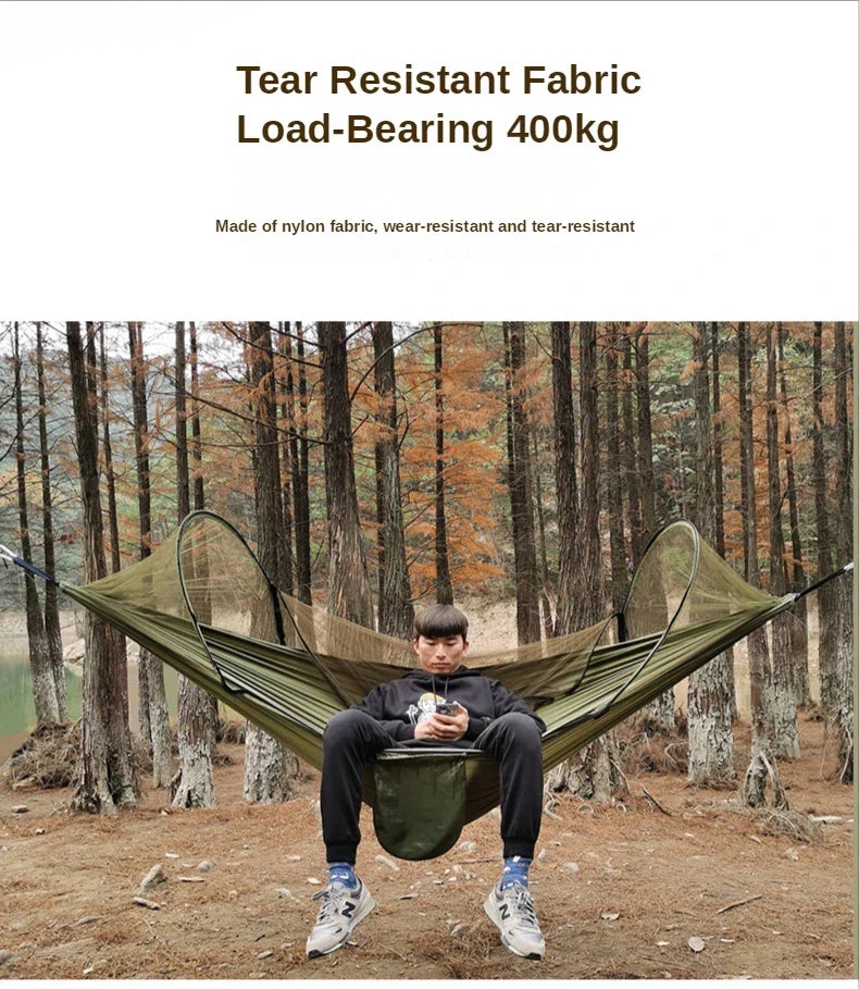 Quick-Opening Mosquito Net Hammock for Camping Swing-2