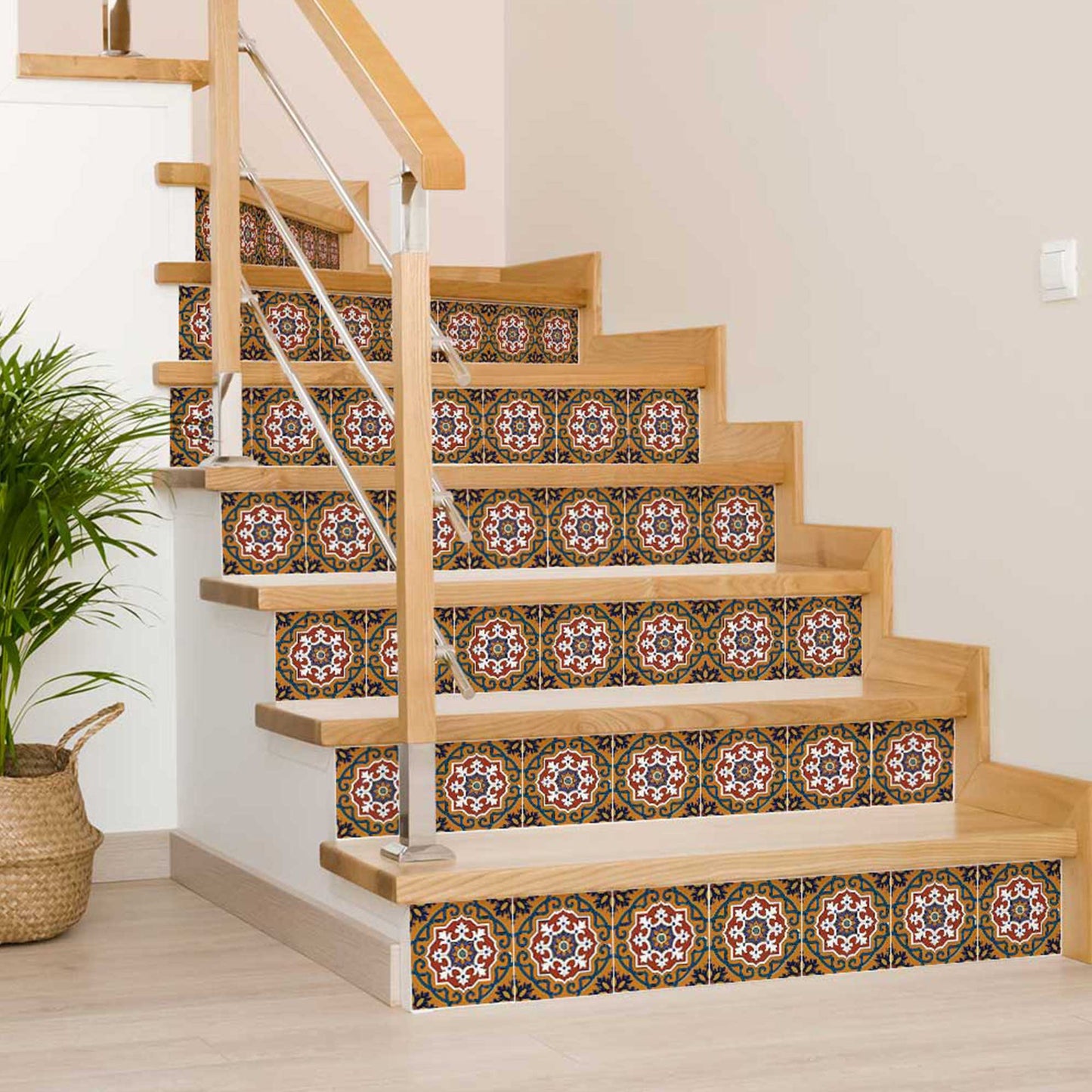 Orange and Red water and heat resistant Tile Stickers for fireplaces Model - C2-3