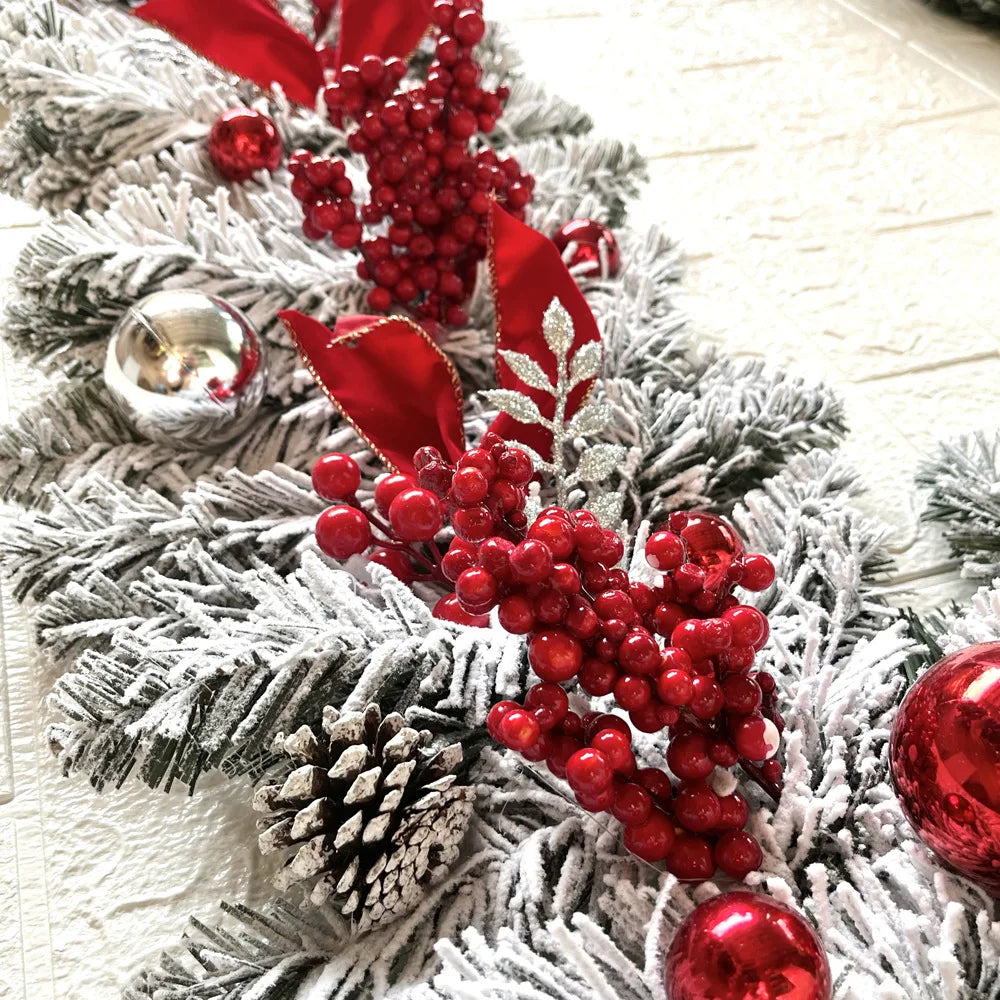 Christmas Wreath Set for Door Outdoor Decor-2