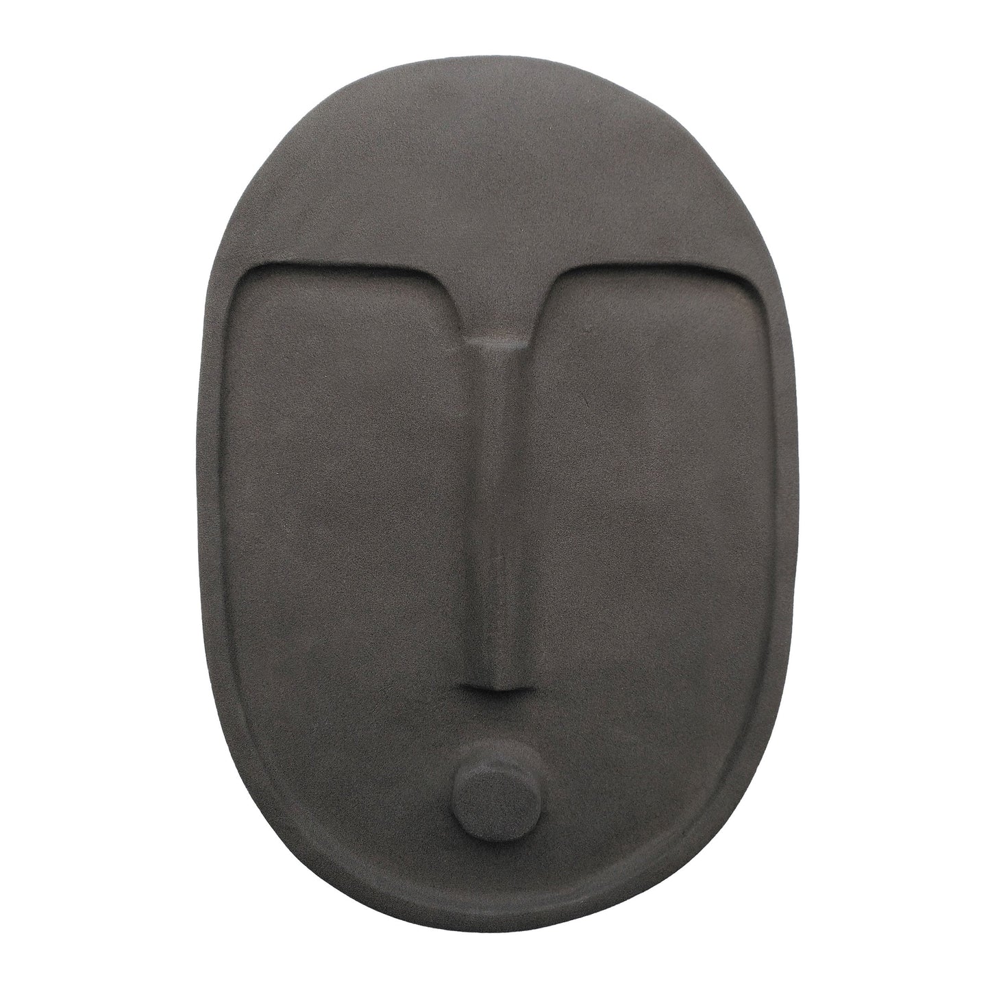 Ceramic Decorative Wall Mask - Anthracite Grey-0