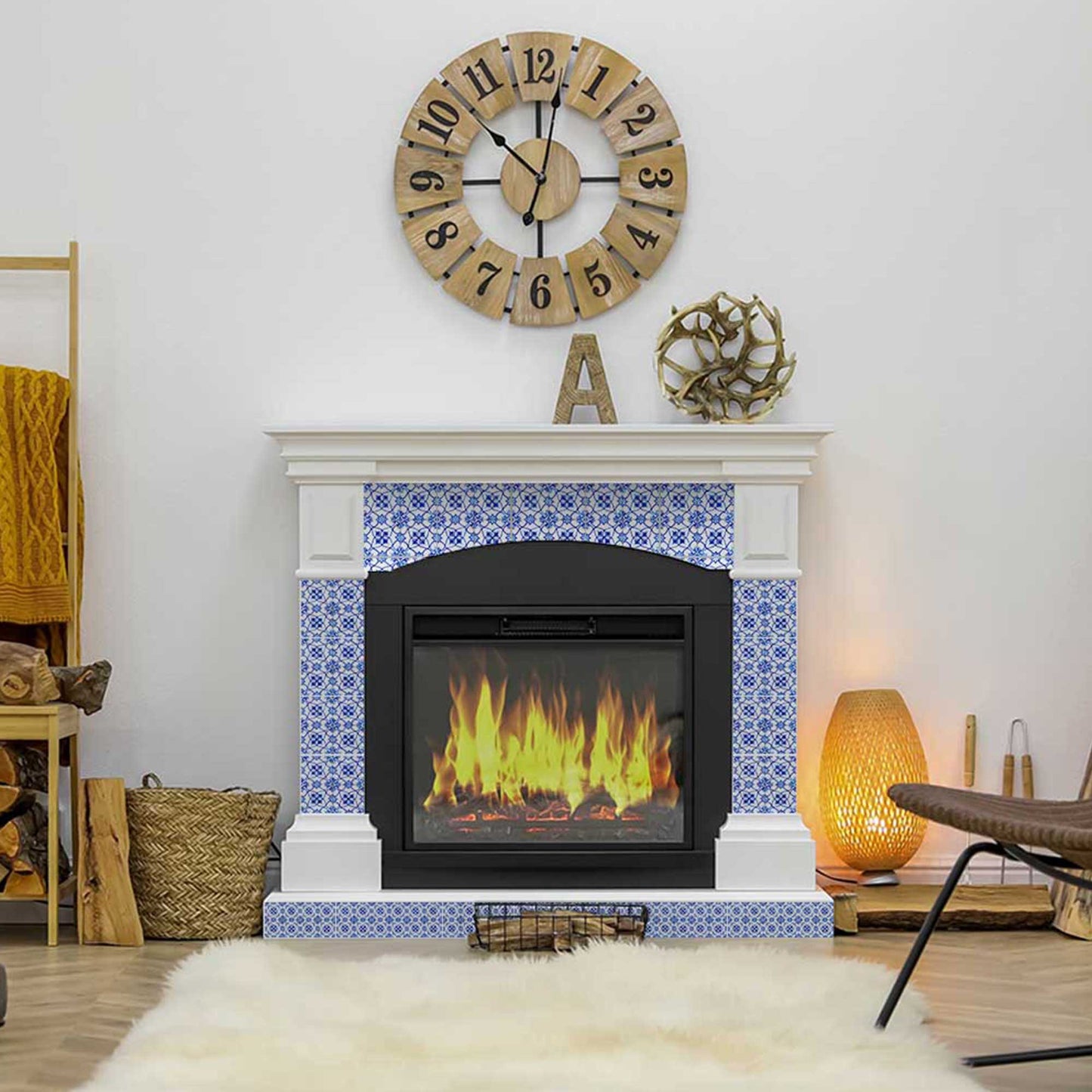 Light Blue backsplash Peel and Stick Tile Stickers wall pattern Model - H19-4