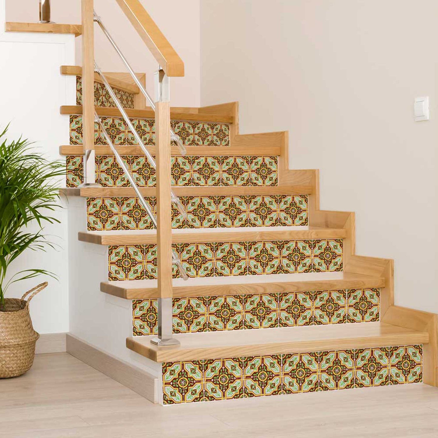 Green and Red Spanish Trendy Peel and Stick Tile Stickers for kitchen renovation Model - H9-3