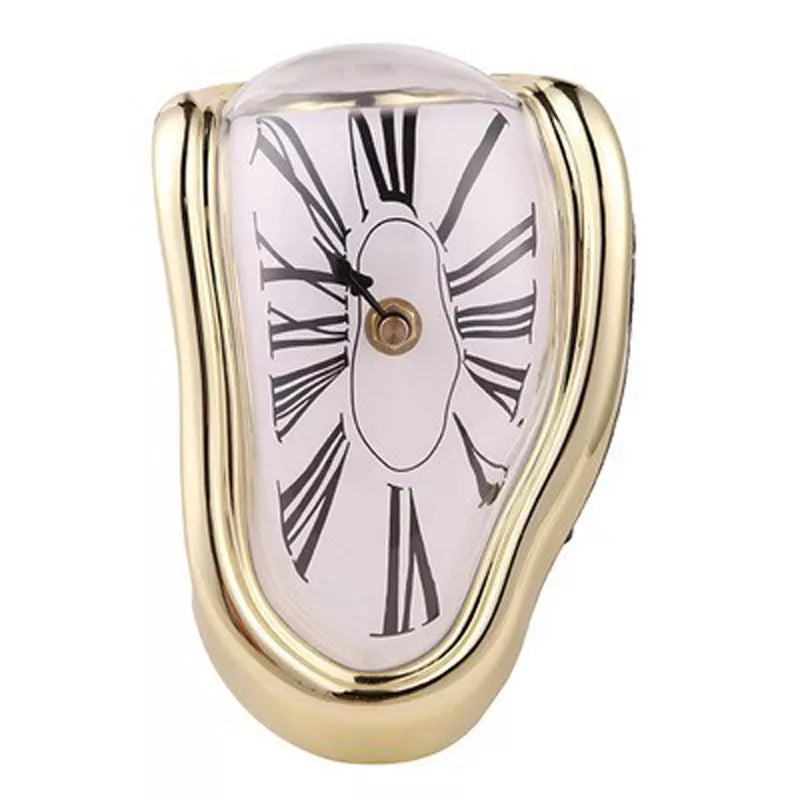Surreal Melting Distorted Wall Clock - Inspired by Salvador Dali's "The Persistence of Memory-0