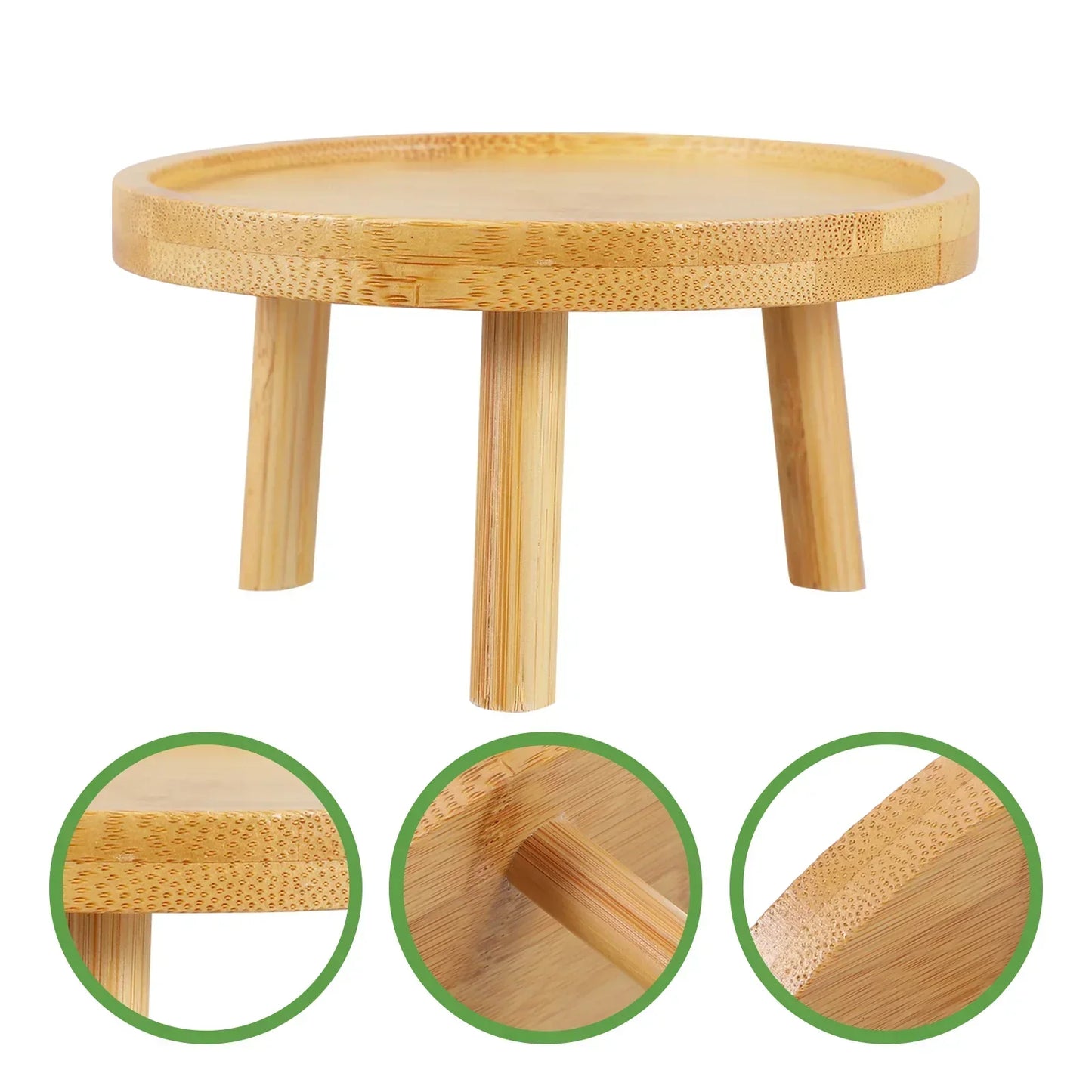 Outdoor Stand Pot Flower Wood Wooden Stool-3