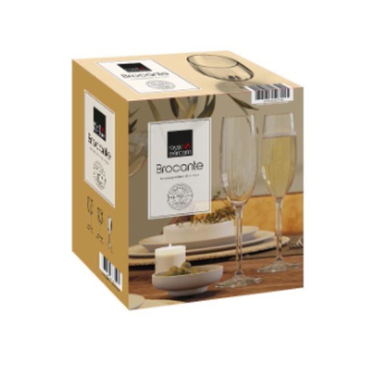 Champagne glass Royal Leerdam Brocante 210 ml champagne 6 Pieces (6 Units)-1