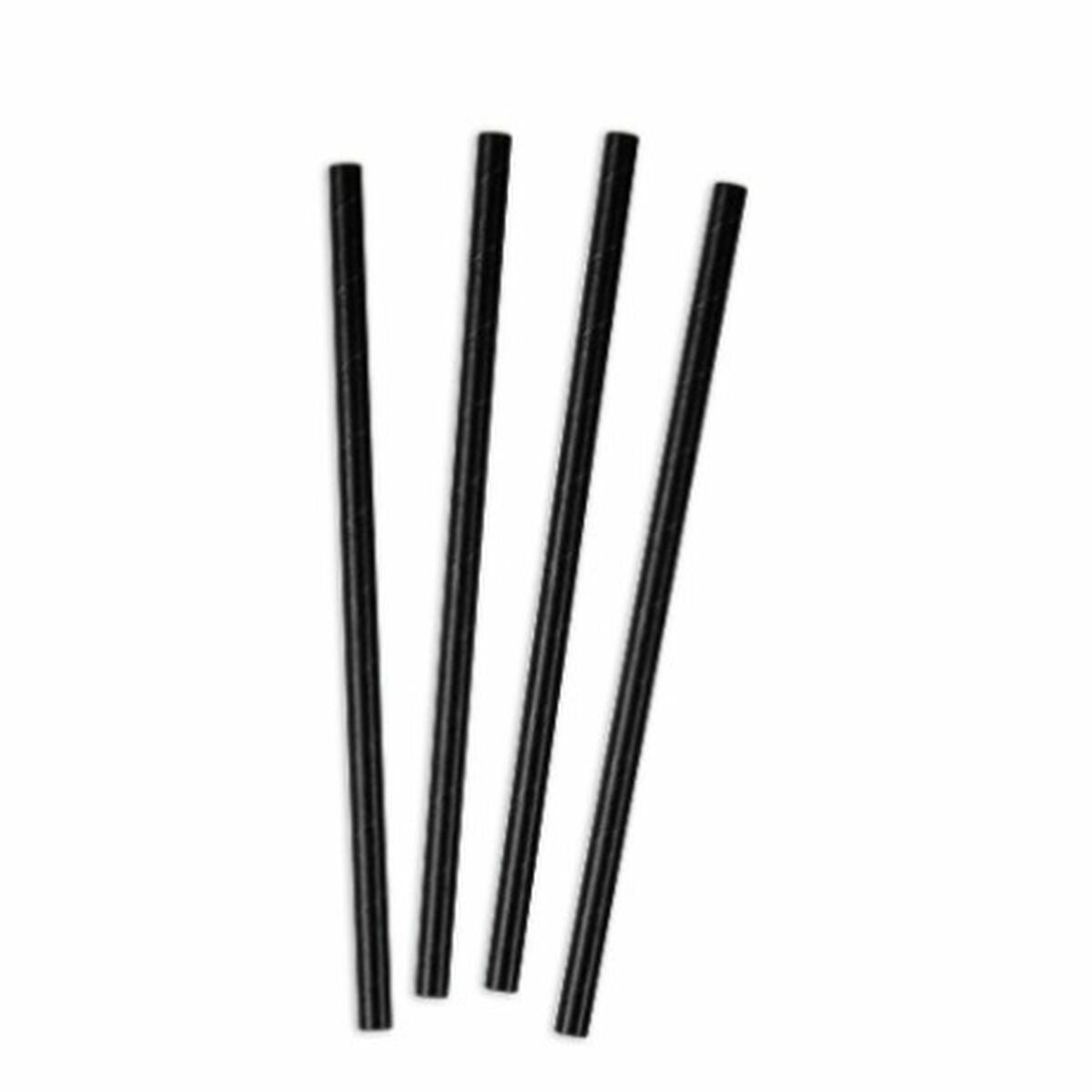 Straws Algon Cardboard Black 20 Pieces 24 Units-2