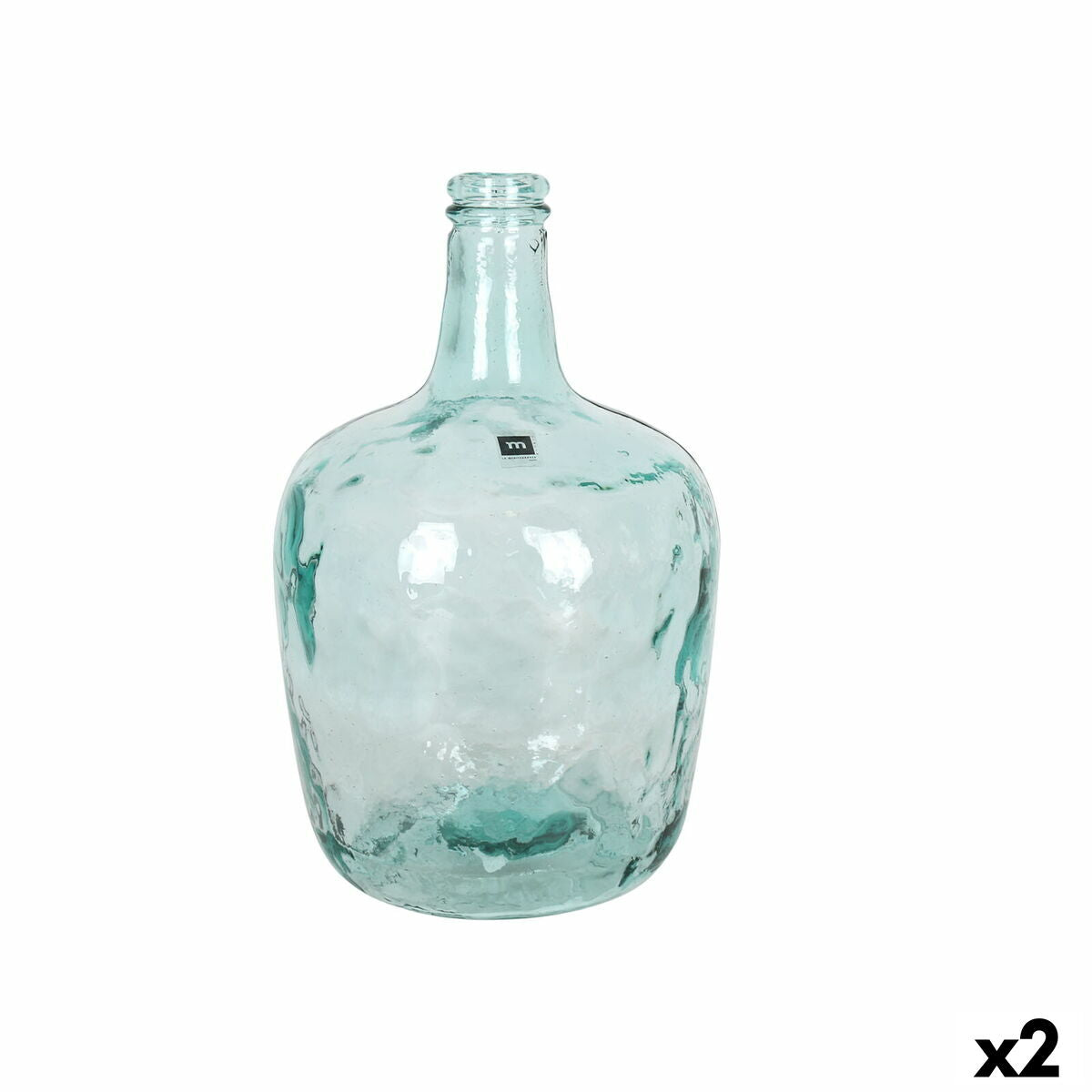Decorative container La Mediterránea Apple Glass Ø 23 x 36,8 cm (2 Units)-0