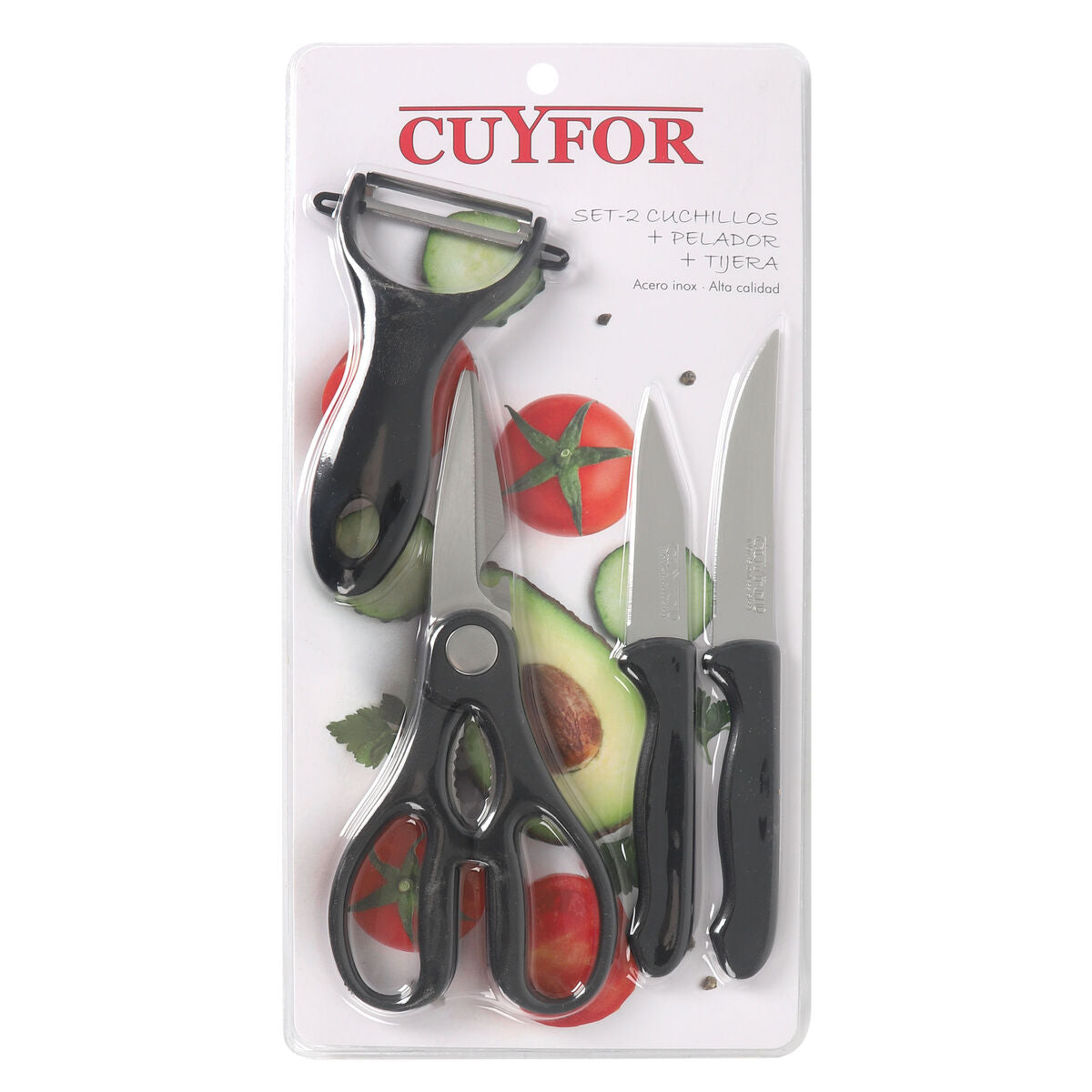Peeler Knife Set Cuyfor Stainless steel 2 Pieces (12 Units)-8