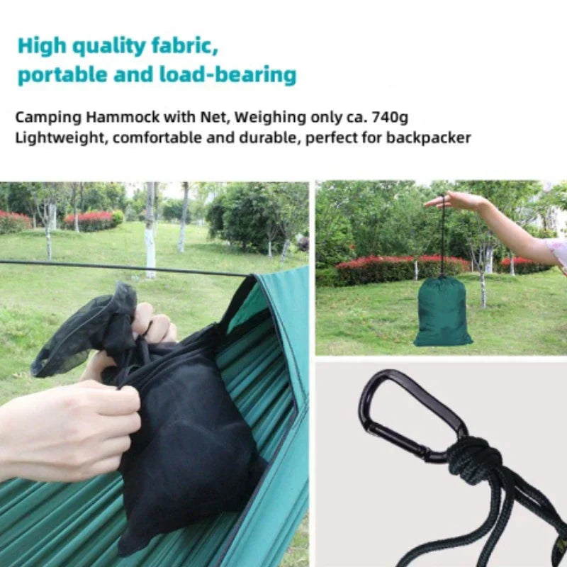 Lightweight Camping Hammock with Mosquito Net-3