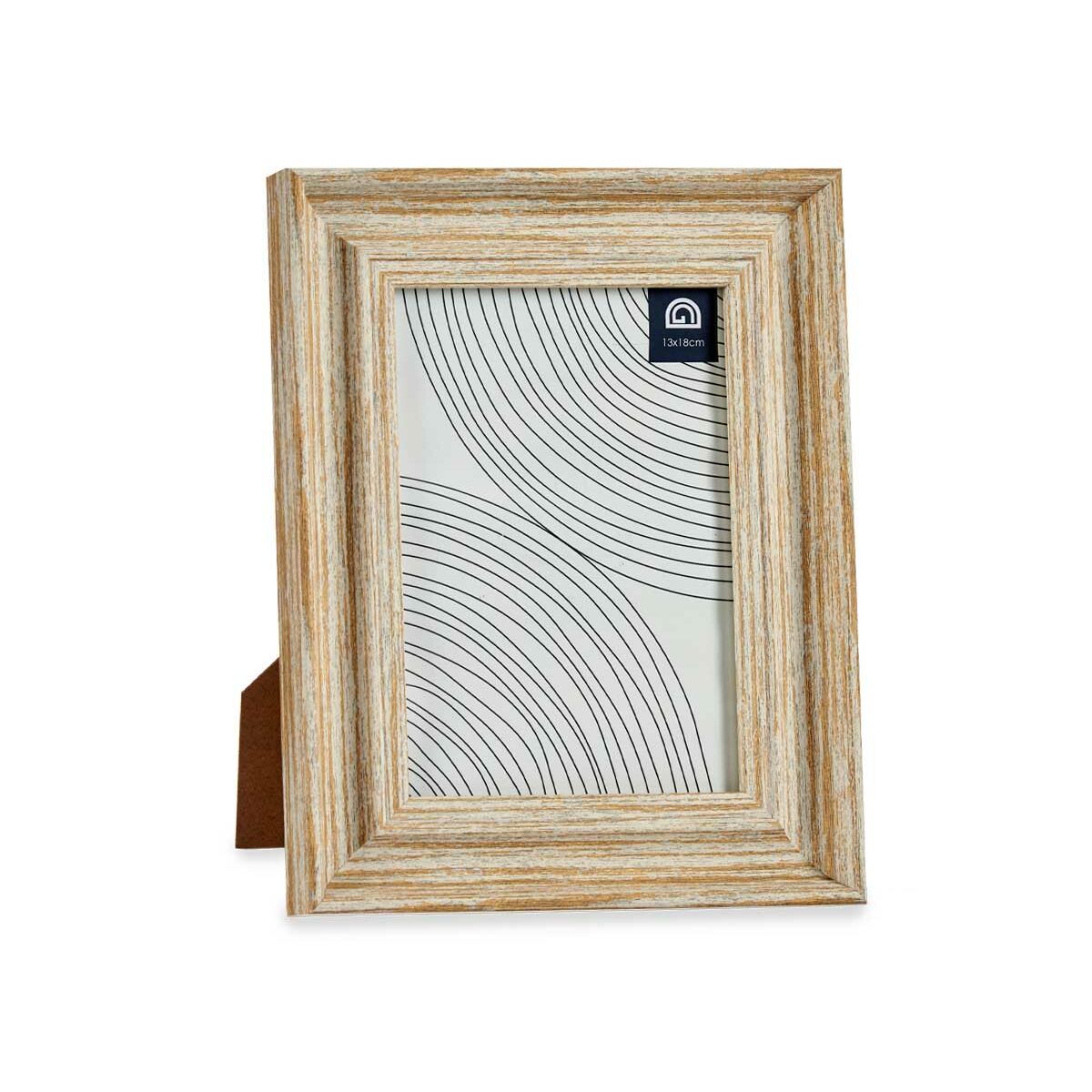 Photo frame Crystal Golden Wood Brown Plastic (19 x 2 x 24 cm) (6 Units)-1