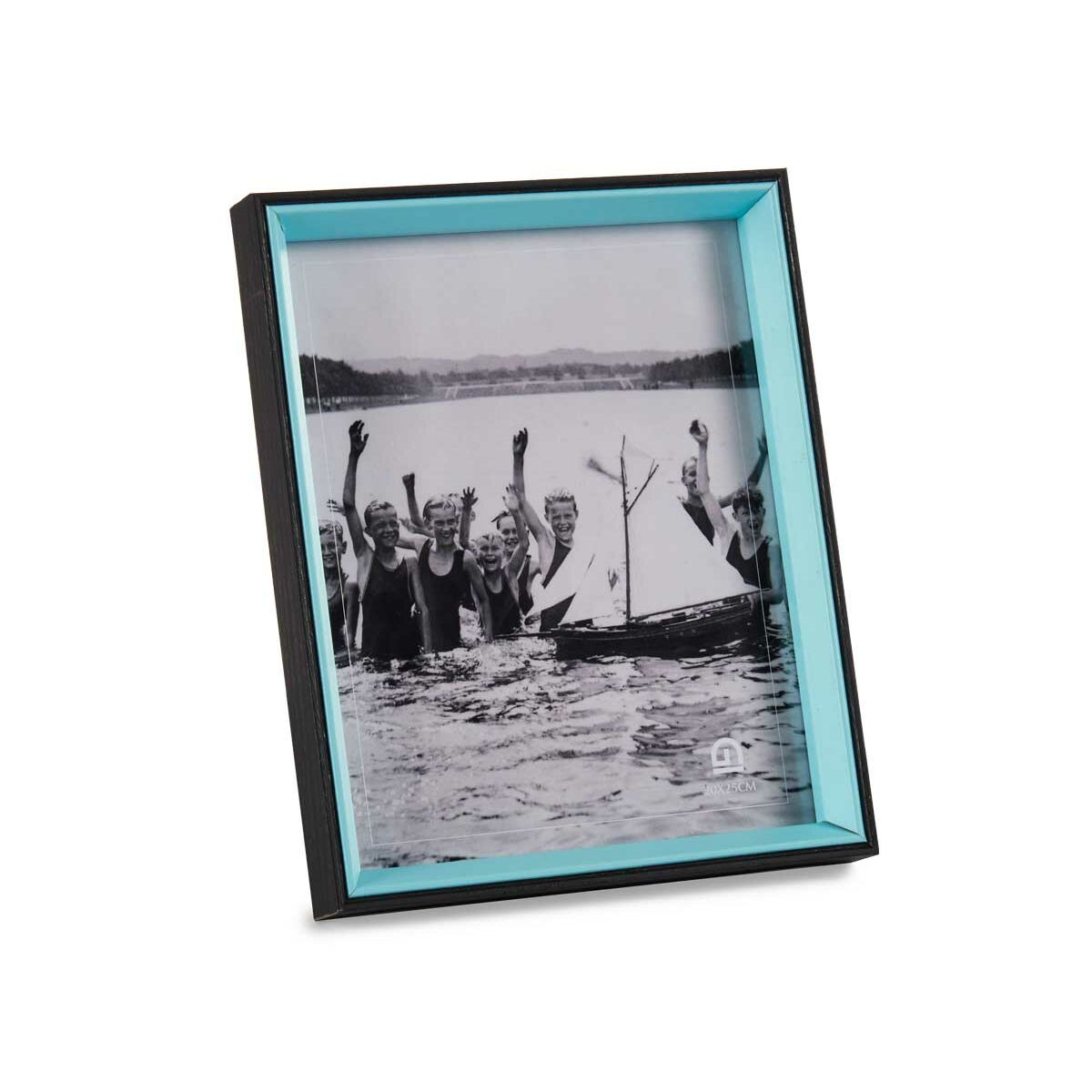 Photo frame Crystal Black Blue MDF Wood (6 Units) (3 x 27 x 22 cm)-1