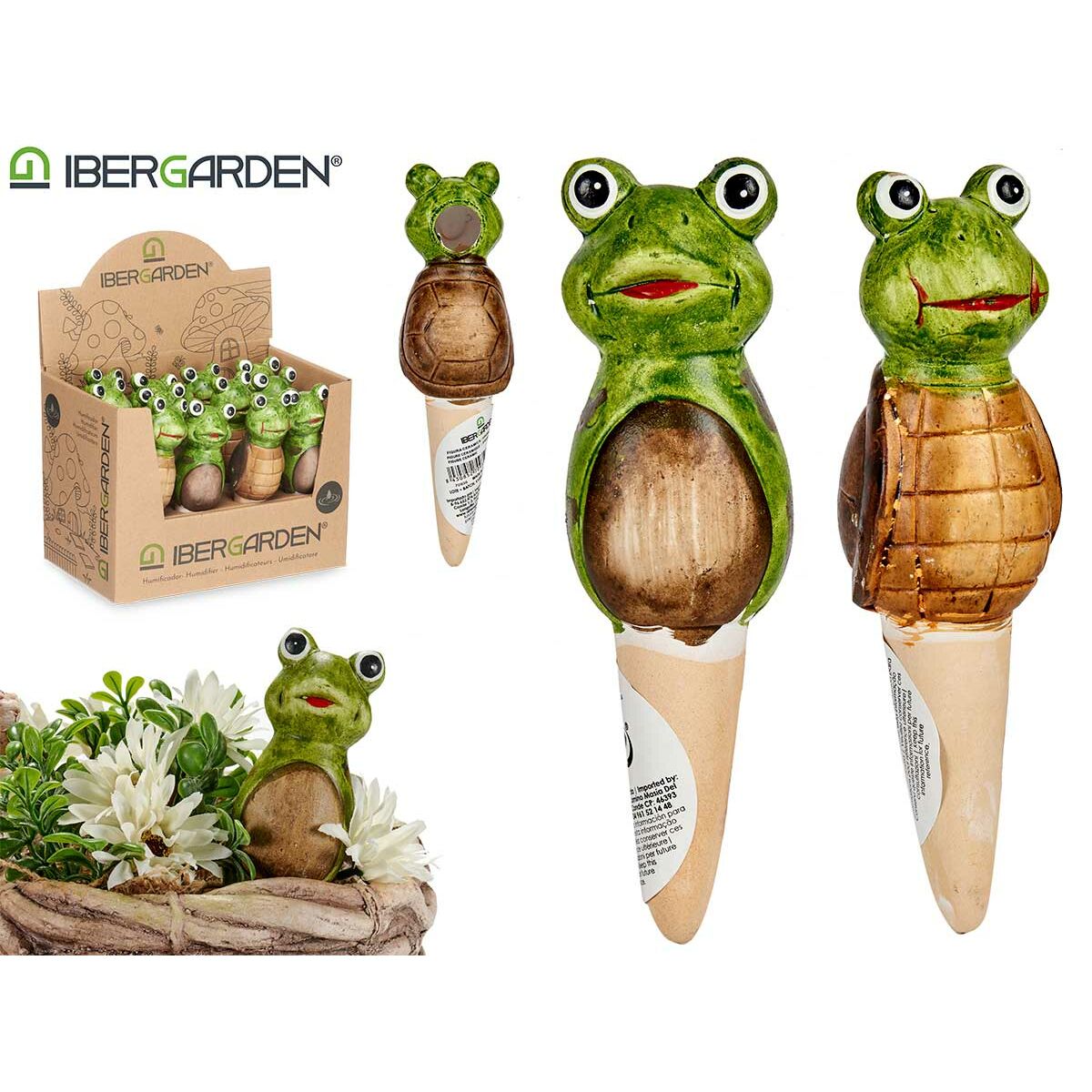 Decorative Garden Figure Ibergarden FC0226A4M26 Brown Green Ceramic 4,5 x 16,5 x 4,5 cm (12 Units)-2