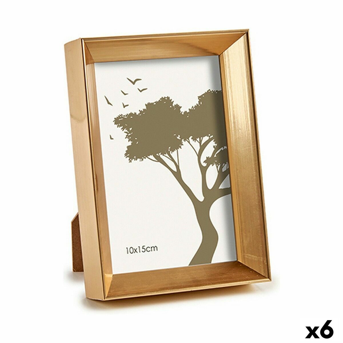 Photo frame WPC0235MG-1 Golden Glass Plastic (6 Units)-0