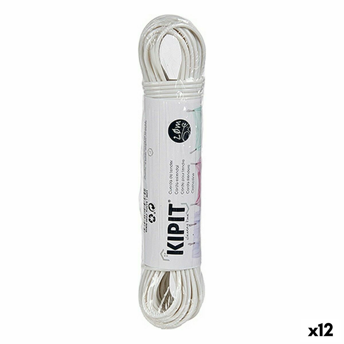 Washing Line Kipit HH023B(S/C) White PVC 20 m (12 Units)-0