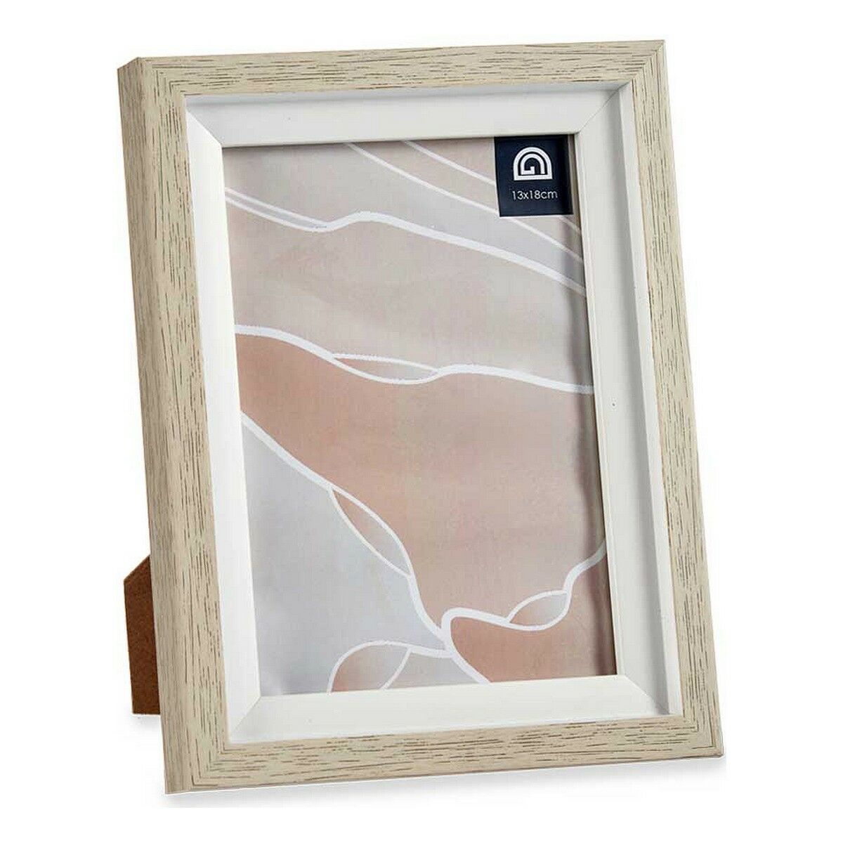 Photo frame 16,5 x 21,5 x 2 cm Crystal Beige White Plastic (6 Units)-1
