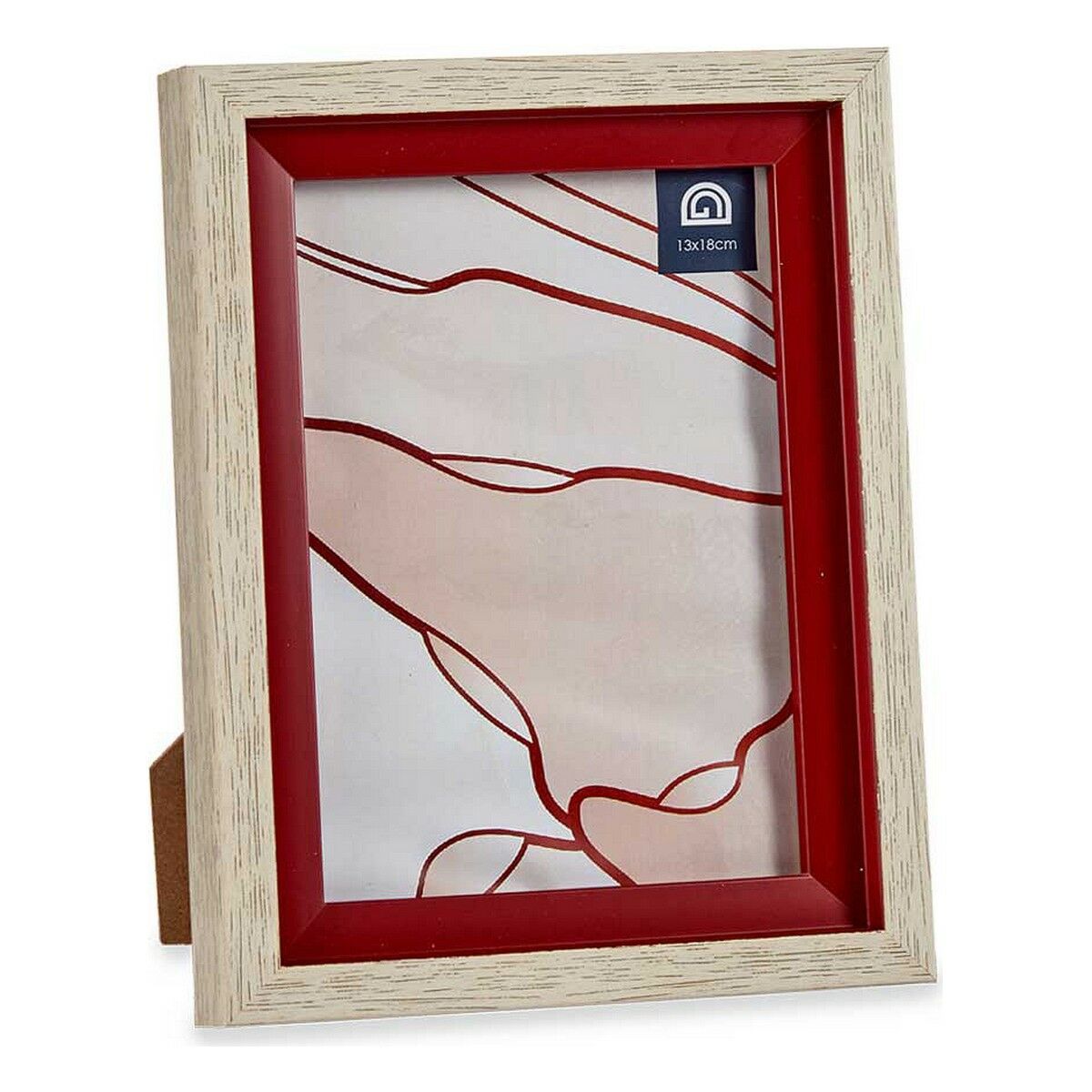 Photo frame 17 x 2 x 21,8 cm Crystal Red Wood Brown Plastic (6 Units)-1