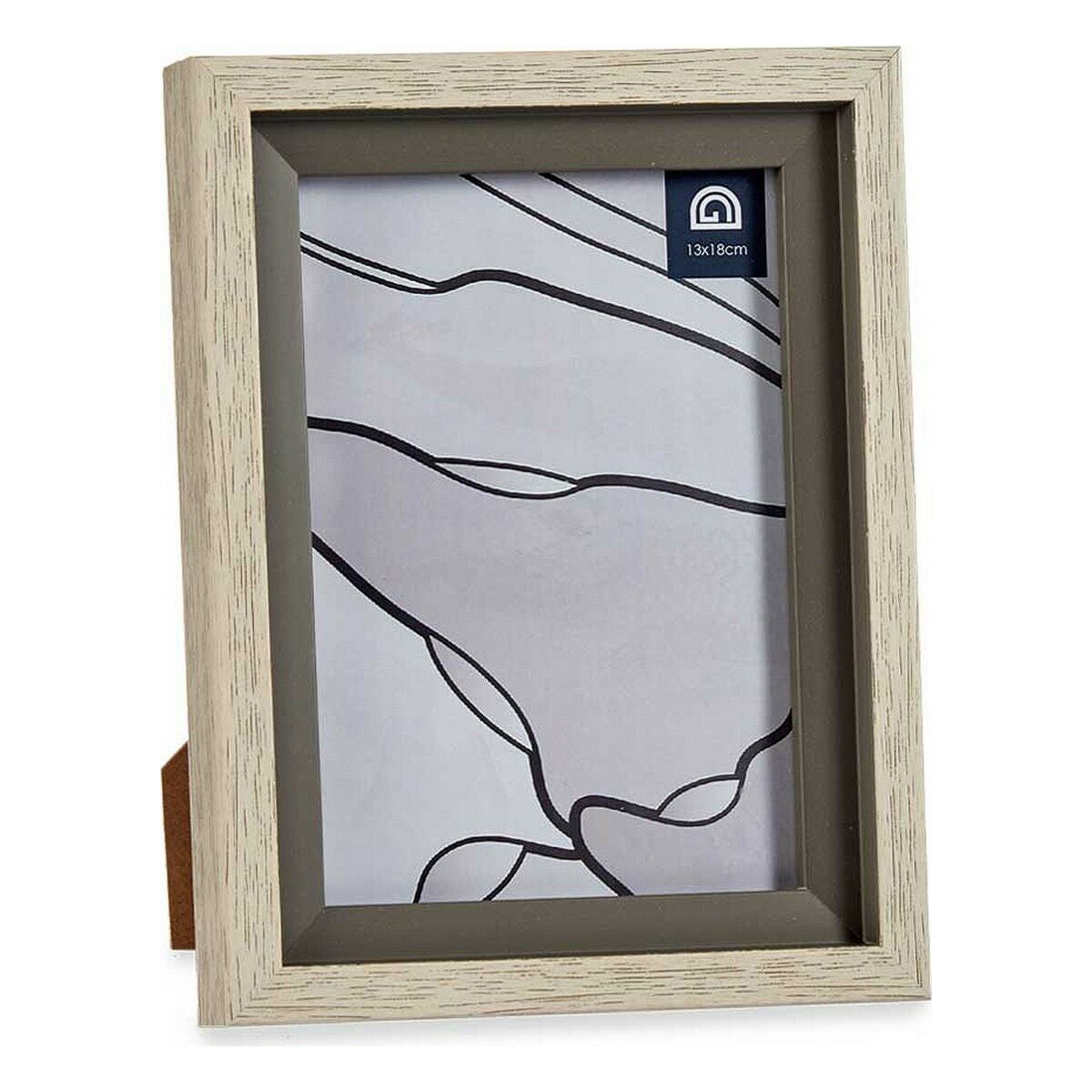 Photo frame 17 x 2 x 21,8 cm Crystal Grey Beige Plastic (6 Units)-1