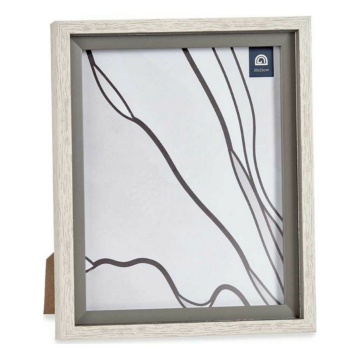 Photo frame 24 x 2 x 29 cm Crystal Grey Wood Brown Plastic (6 Units)-1