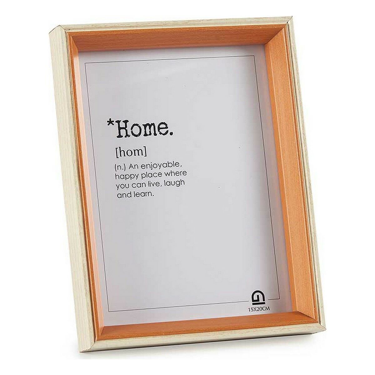 Photo frame 17 x 22 x 3 cm Crystal Brown White MDF Wood (6 Units)-1