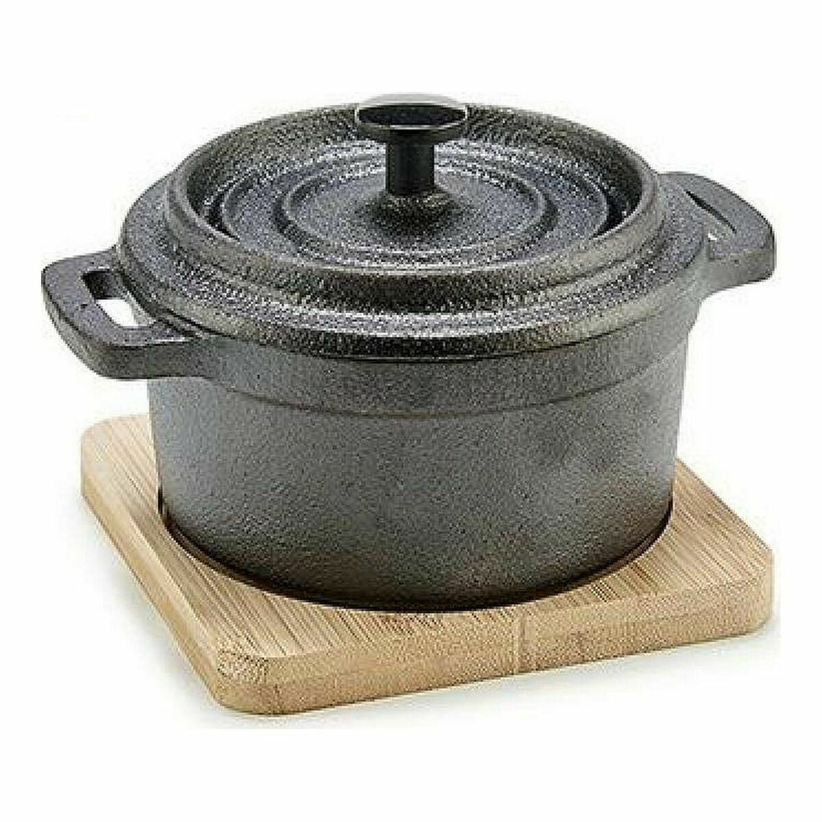 Saucepan Kinvara 219SJ091 Brown Black Bamboo Forged steel 13 x 10 x 8,5 cm (12 Units)-1