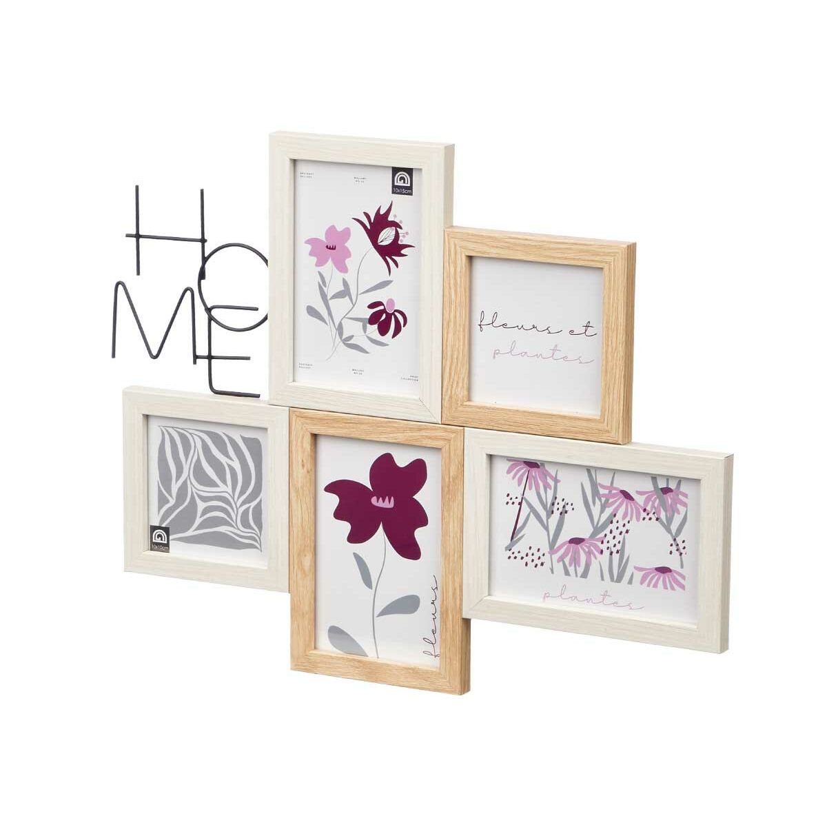 Photo frame 411408K Natural Metal MDF Wood (8 Units)-4