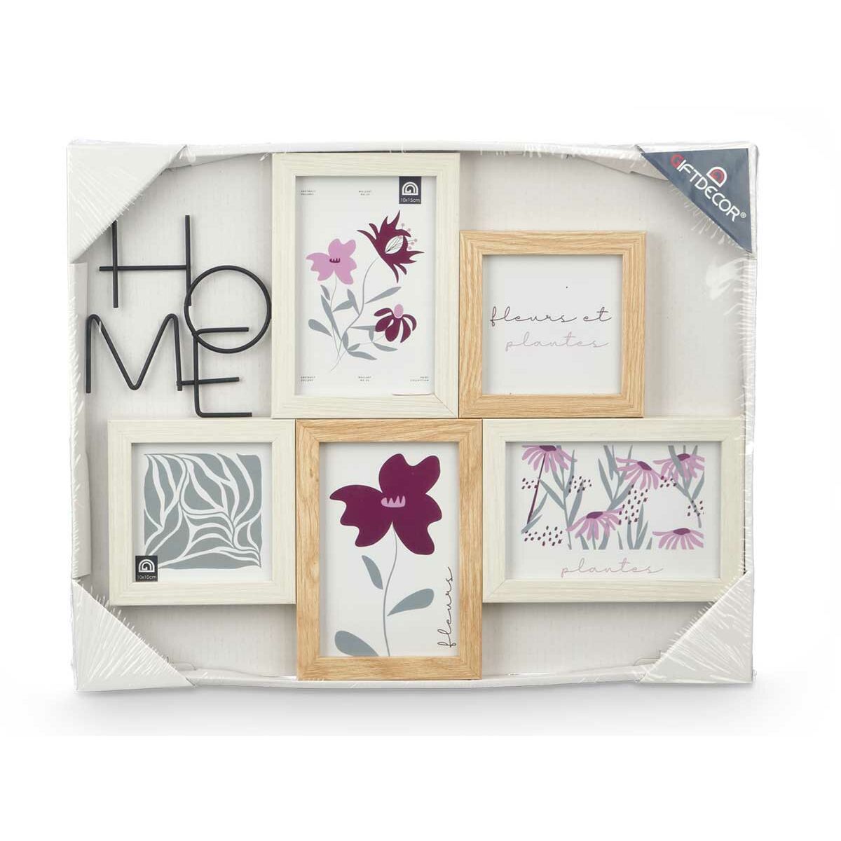 Photo frame 411408K Natural Metal MDF Wood (8 Units)-2
