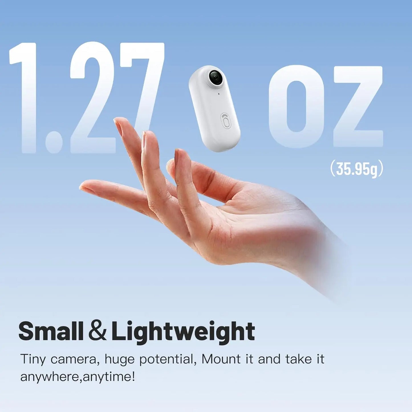 Thumb-Size WiFi Mini Camera Action Cam with 32GB White-1