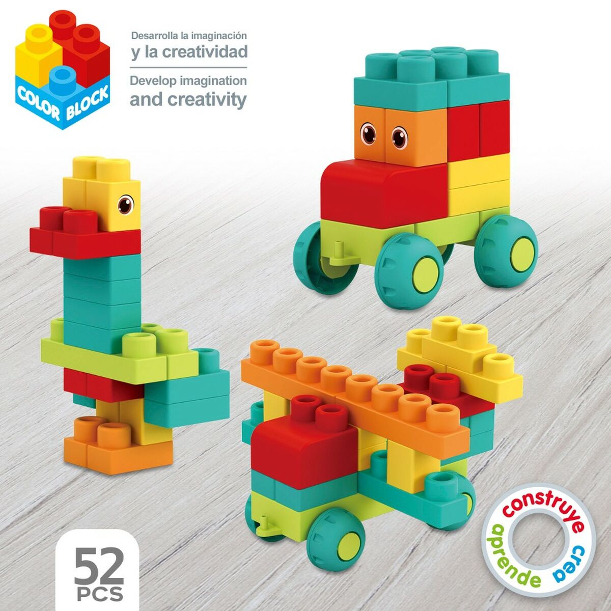 Construction set Color Block 52 Pieces (4 Units)-5