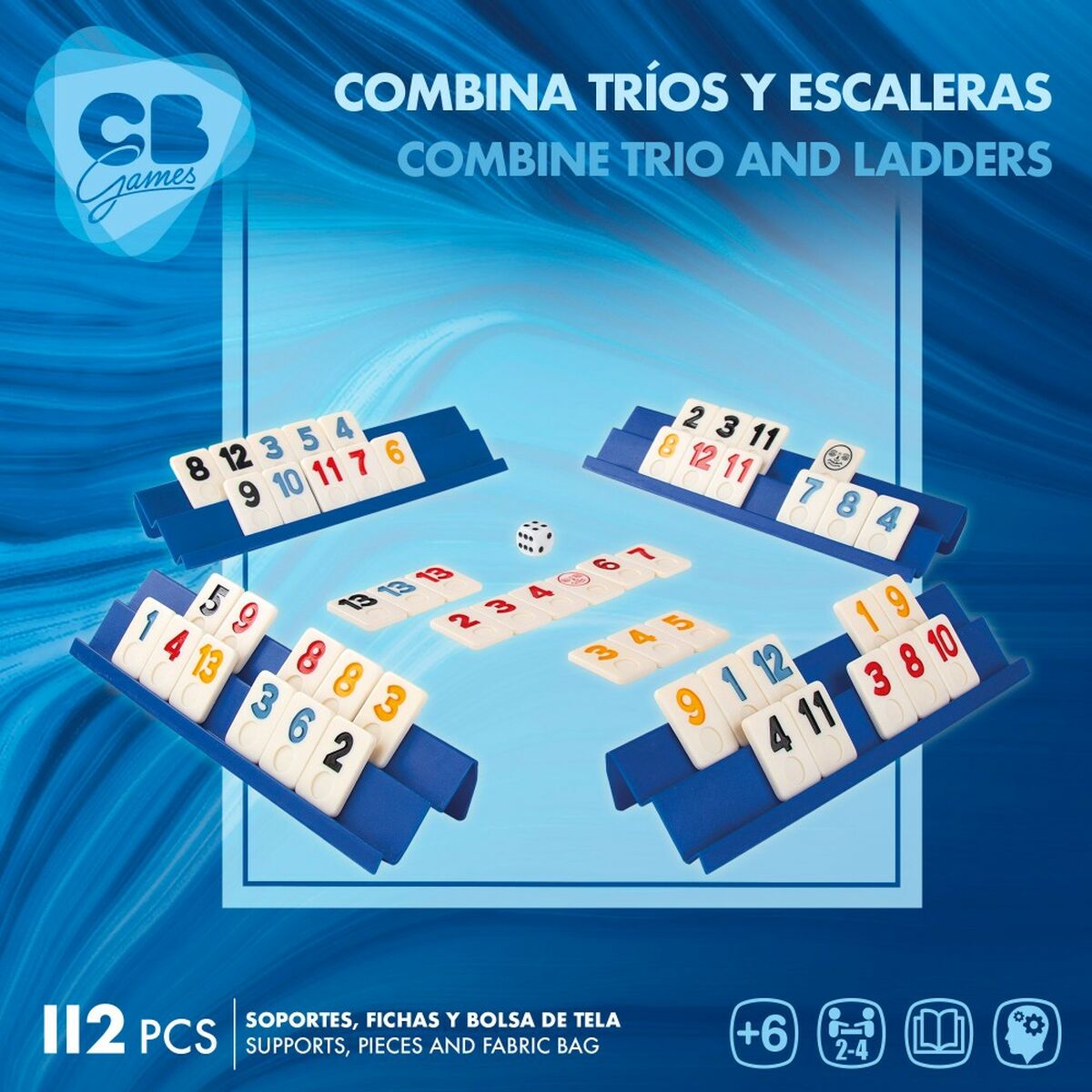 Board game CB Games Rummi 24,5 x 3 x 6 cm (112 Pieces) (6 Units)-5