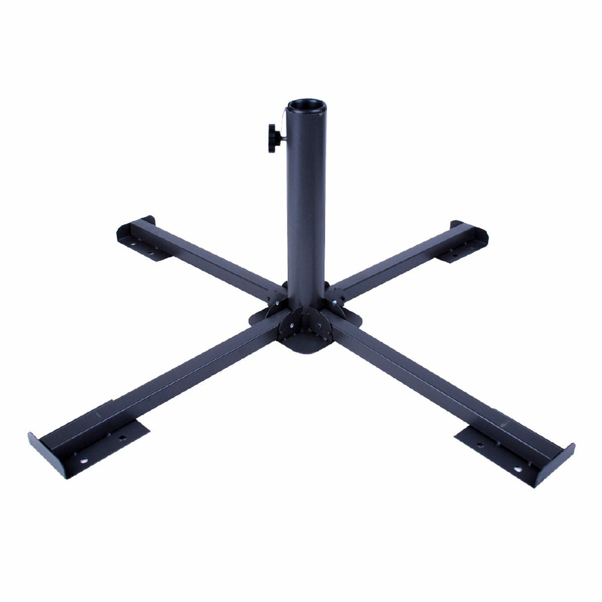 Base for beach umbrella Aktive 86 x 34 x 86 cm Black Metal (2 Units)-4