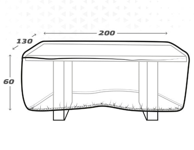 Protective Case Aktive Tables Polyethylene 200 x 60 x 130 cm (6 Units)-1