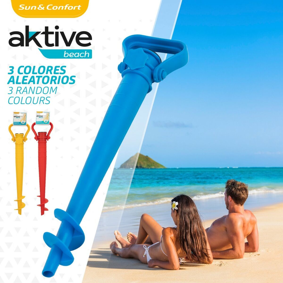 Umbrella Anchor Aktive Beach Plastic 10 x 43 x 5,5 cm (24 Units)-4