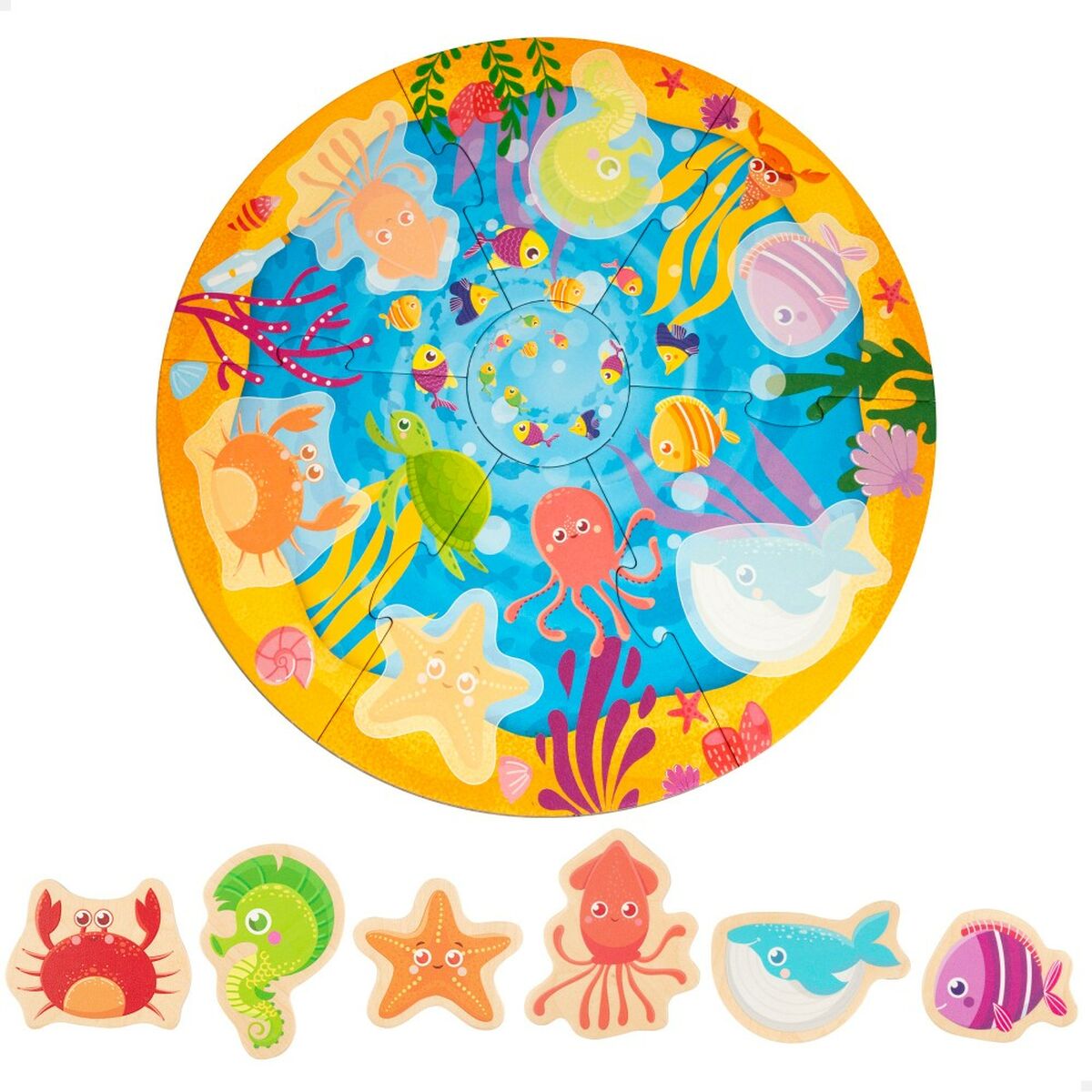 Child's Puzzle Lisciani Giochi 33 x 1 x 32 cm Navy 6 Pieces 13 Pieces (6 Units)-6