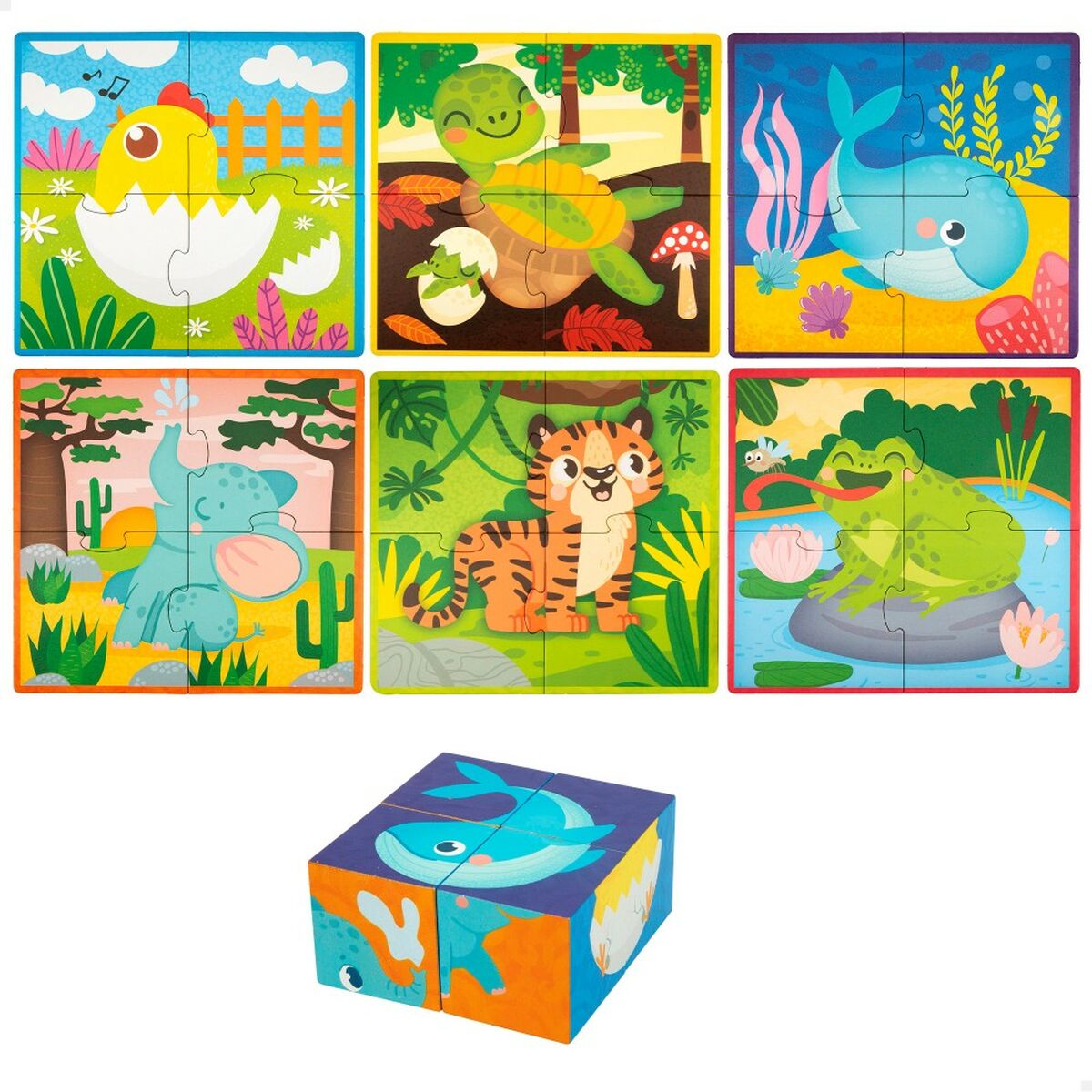3D Puzzle Lisciani Giochi 22 x 23 x 1 cm animals 4 Pieces (6 Units)-6