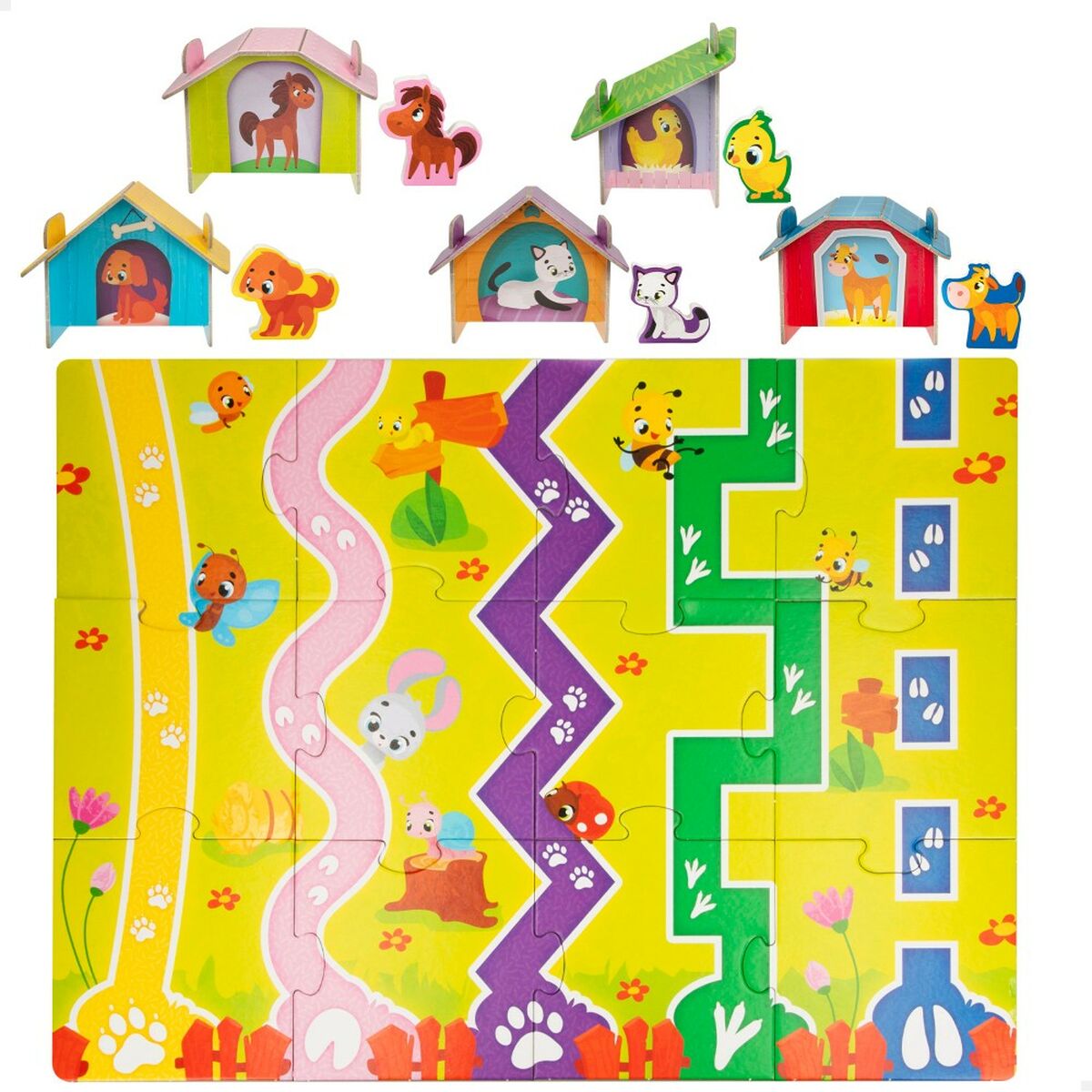 Child's Puzzle Lisciani Giochi 48 x 1 x 36 cm Farm 12 Pieces 27 Pieces (6 Units)-6