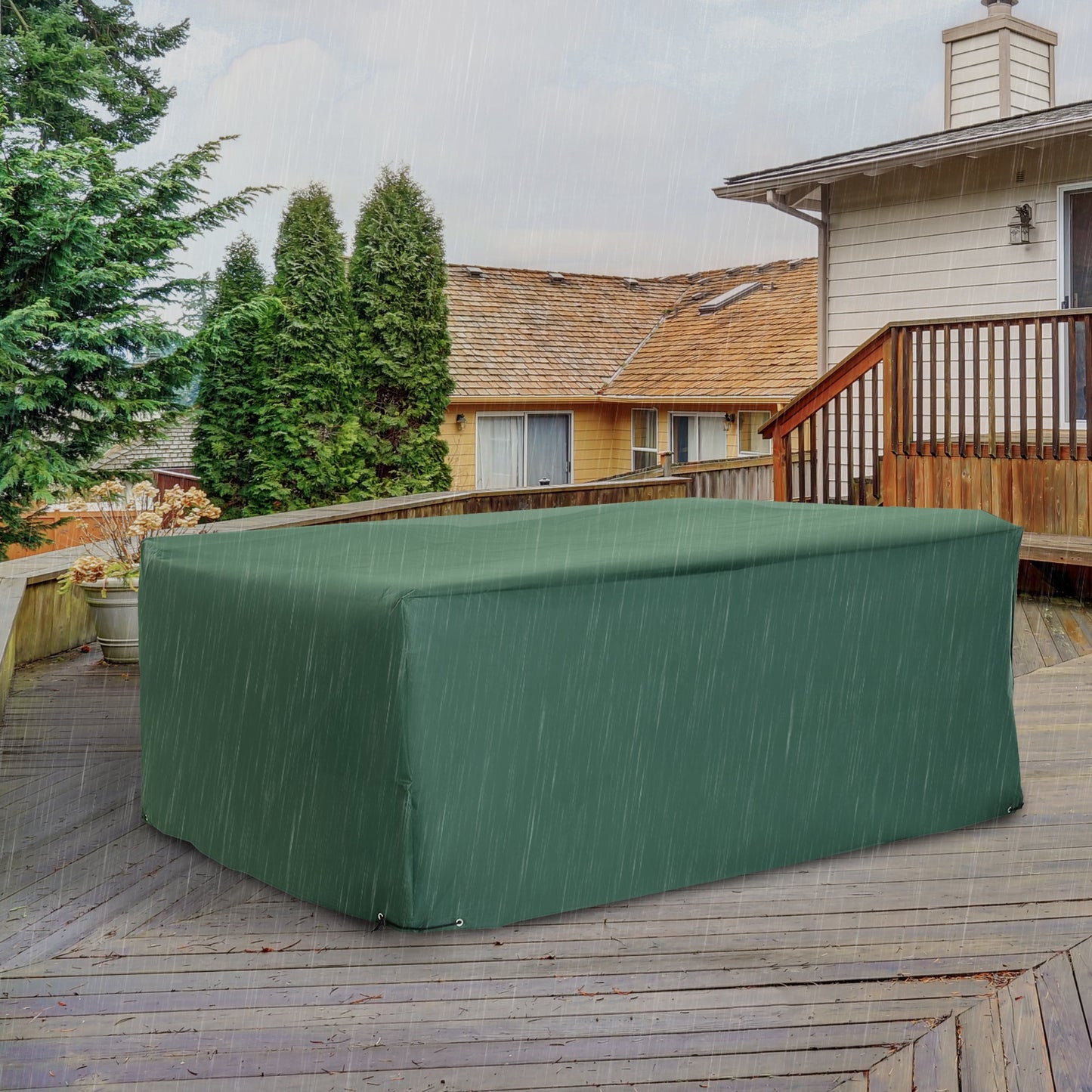 Garden Furniture Cover Waterproof 600D Oxford Fabric Green-1