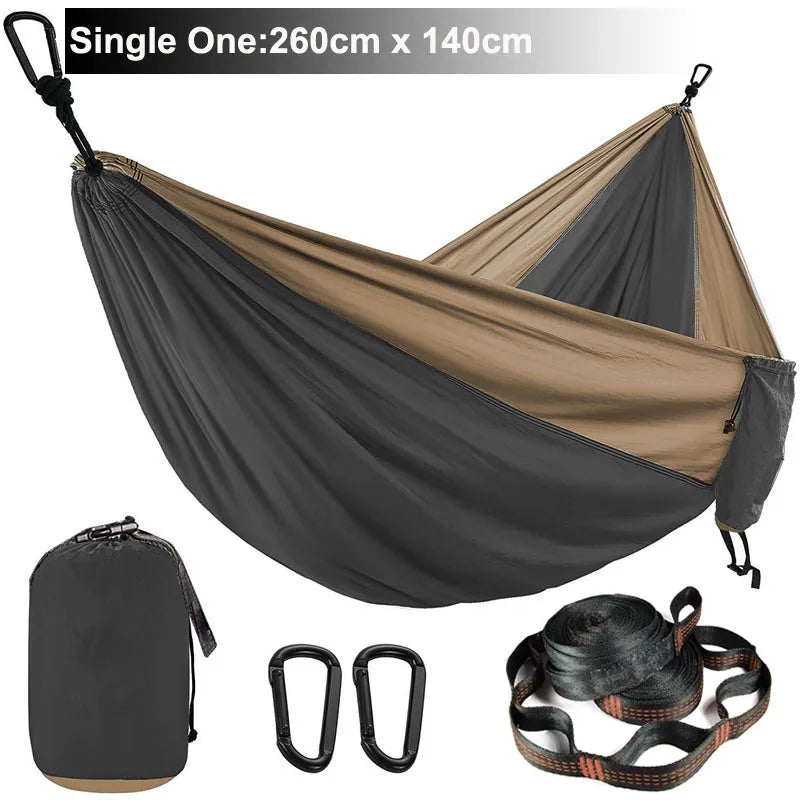 Double Parachute Hammock with Straps & Carabiners-3