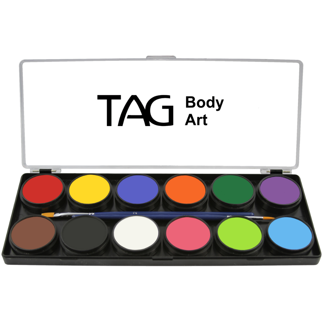 TAG Body Art Face Paint Palette - Regular 12 x 10g-0