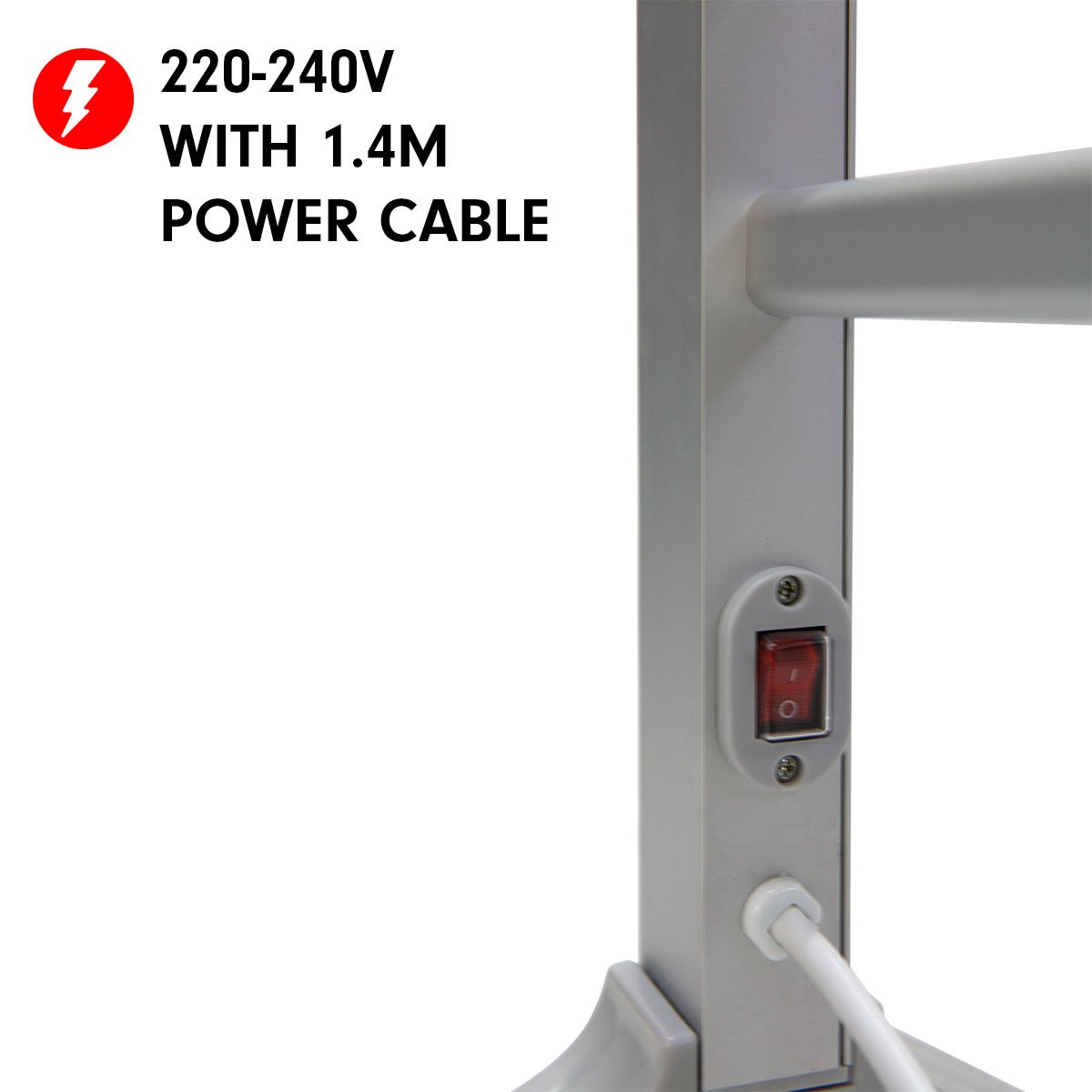 NNEDSZ Pronti Heated Towel Rack Electric Bathroom Towel Rails Warmer Ev-160- Silver-3